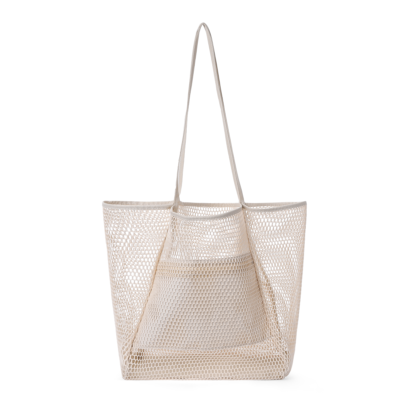 CLUCI Mesh Tote Bag Beach Tote Bag Essentials For Women Shoulder Handbags