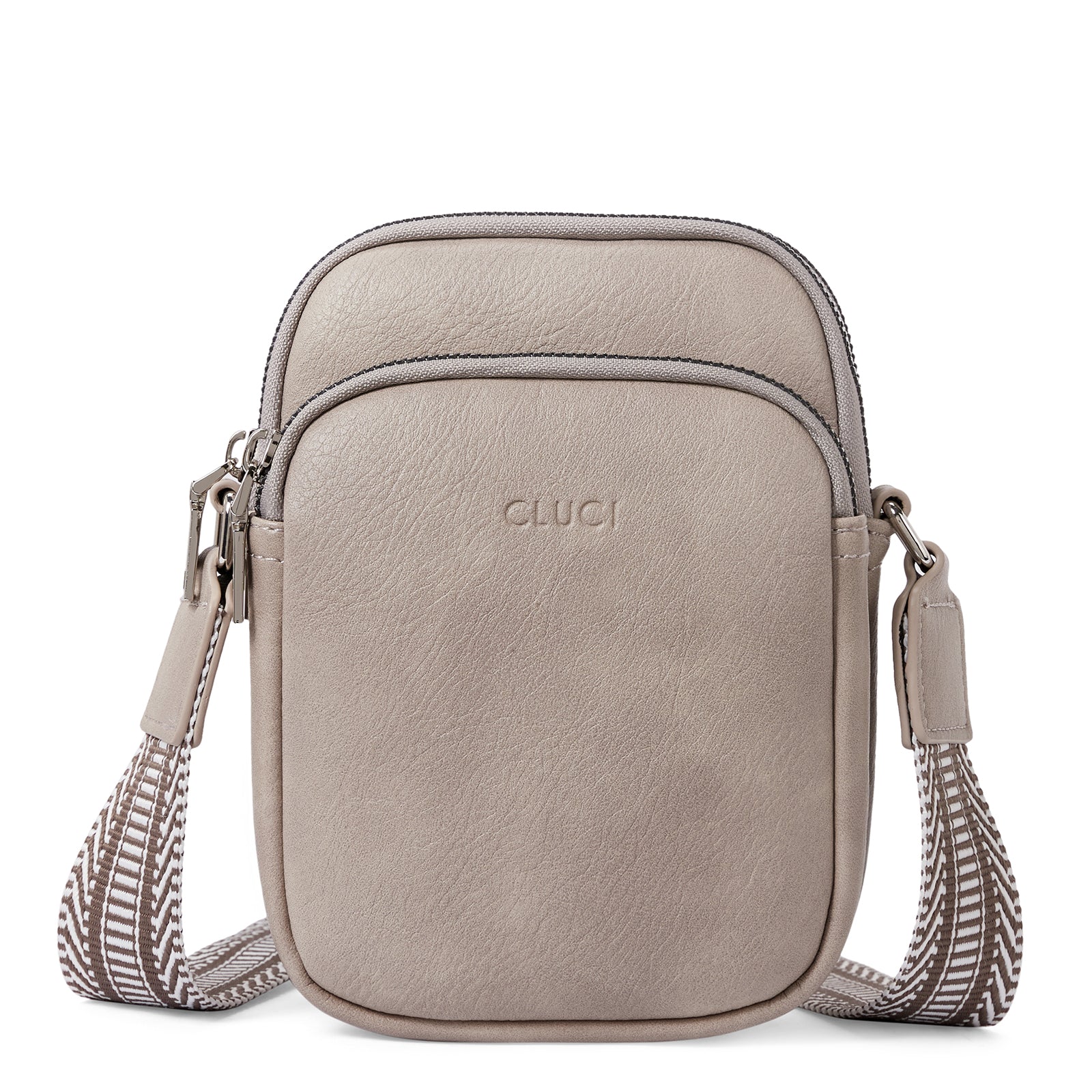 CLUCI Crossbody Bags for Women Small Vegan Leather Cell Phone Purse Shoulder Handbag Wallet with Adjustable Guitar Strap