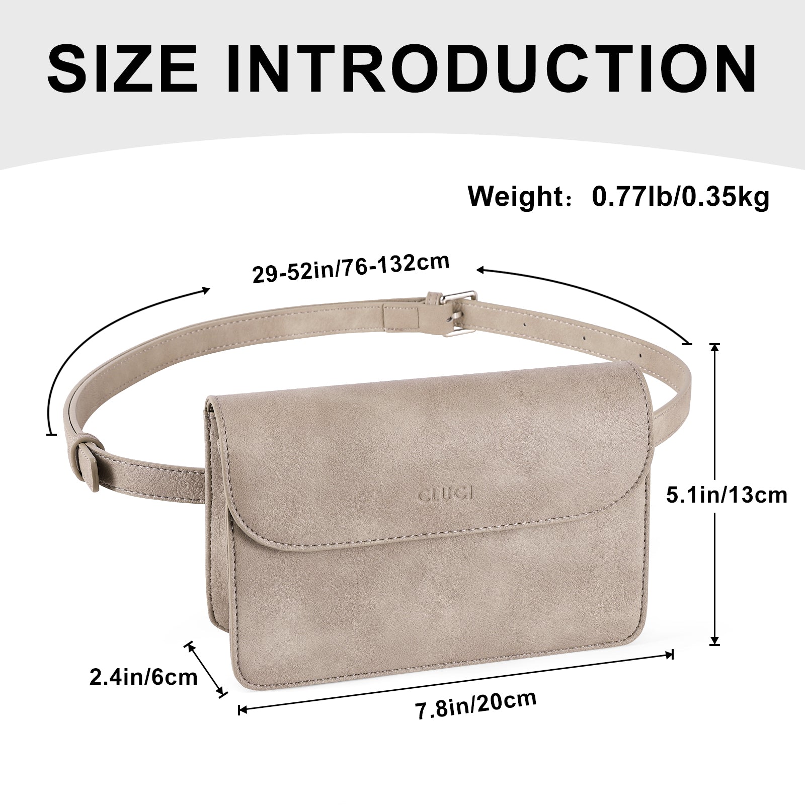 CLUCI Fanny Packs Crossbody Belt Bag Fashion Waist Bag with