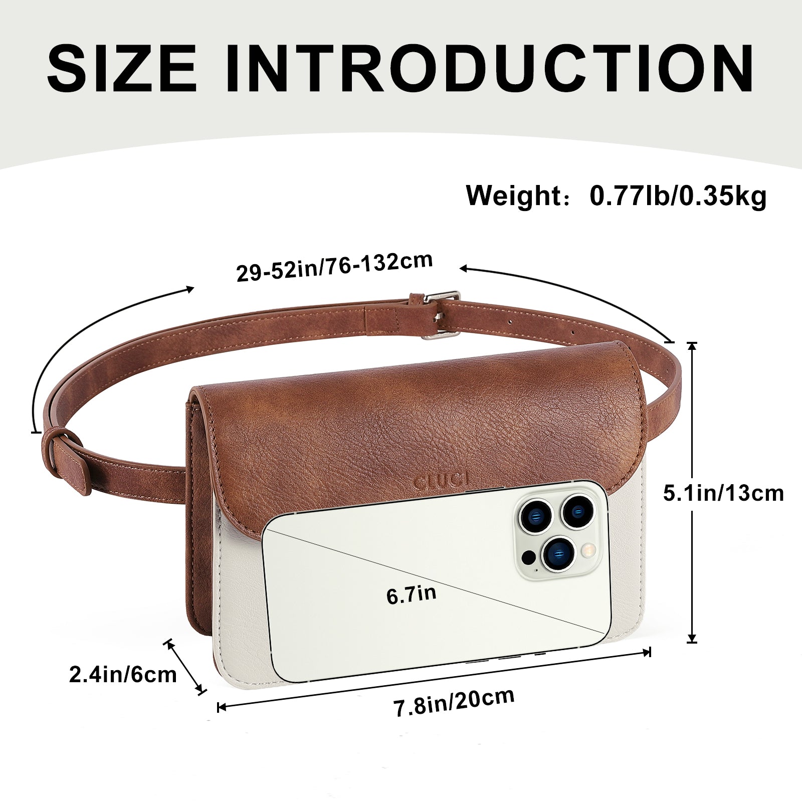 CLUCI Fanny Packs Crossbody Belt Bag Fashion Waist Bag with Adjustable Strap