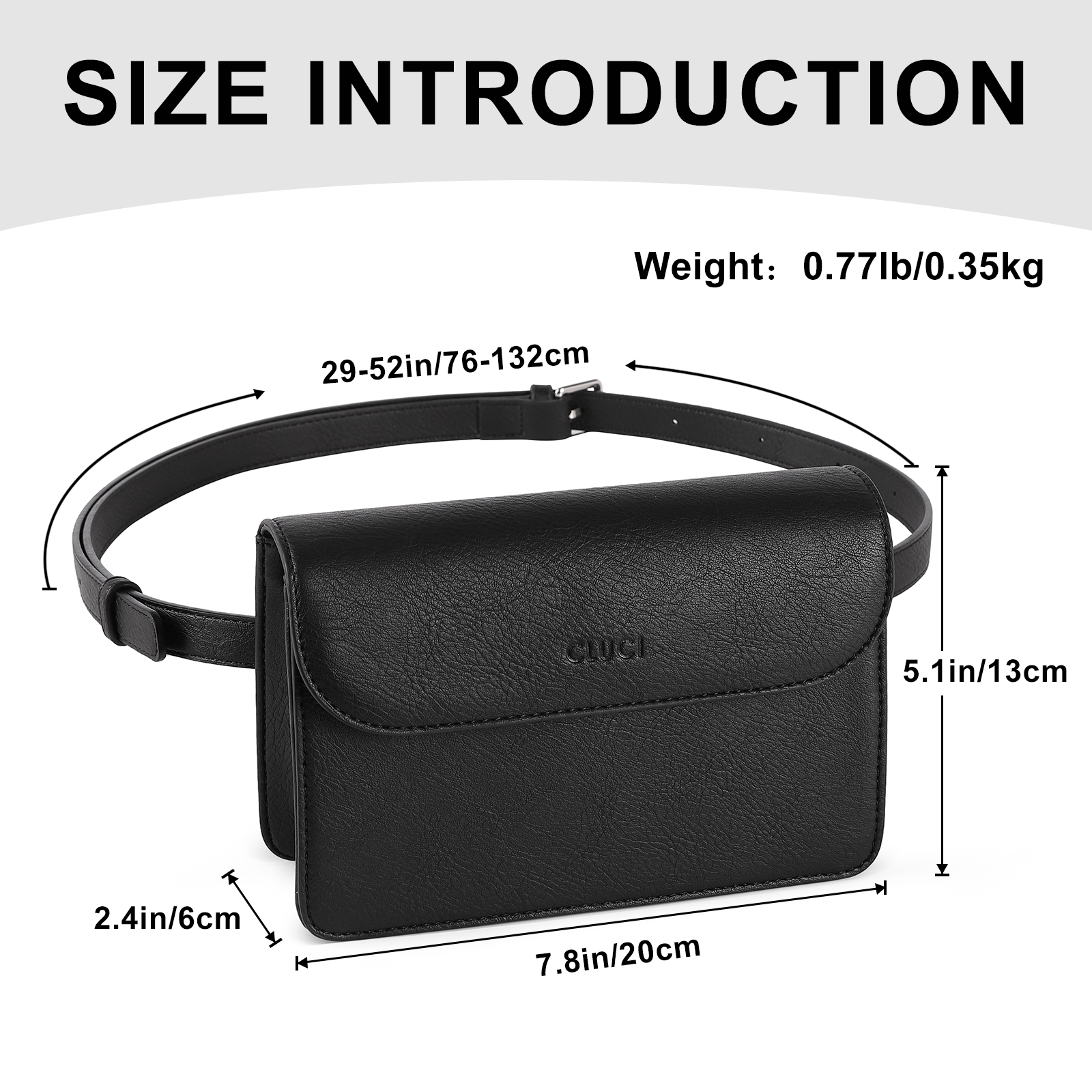 CLUCI Fanny Packs Crossbody Belt Bag Fashion Waist Bag with Adjustable Strap