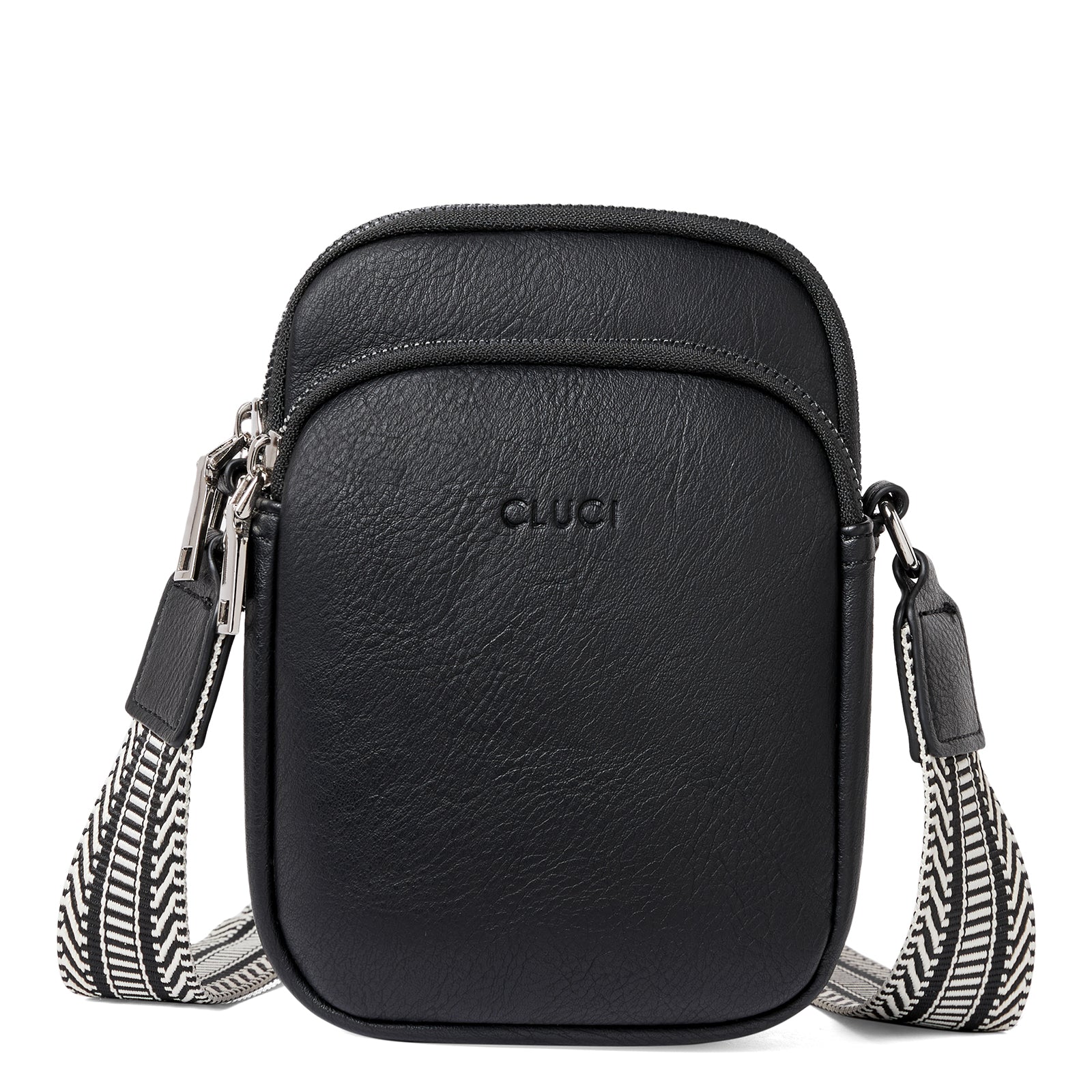 CLUCI Crossbody Bags for Women Small Vegan Leather Cell Phone Purse Shoulder Handbag Wallet with Adjustable Guitar Strap