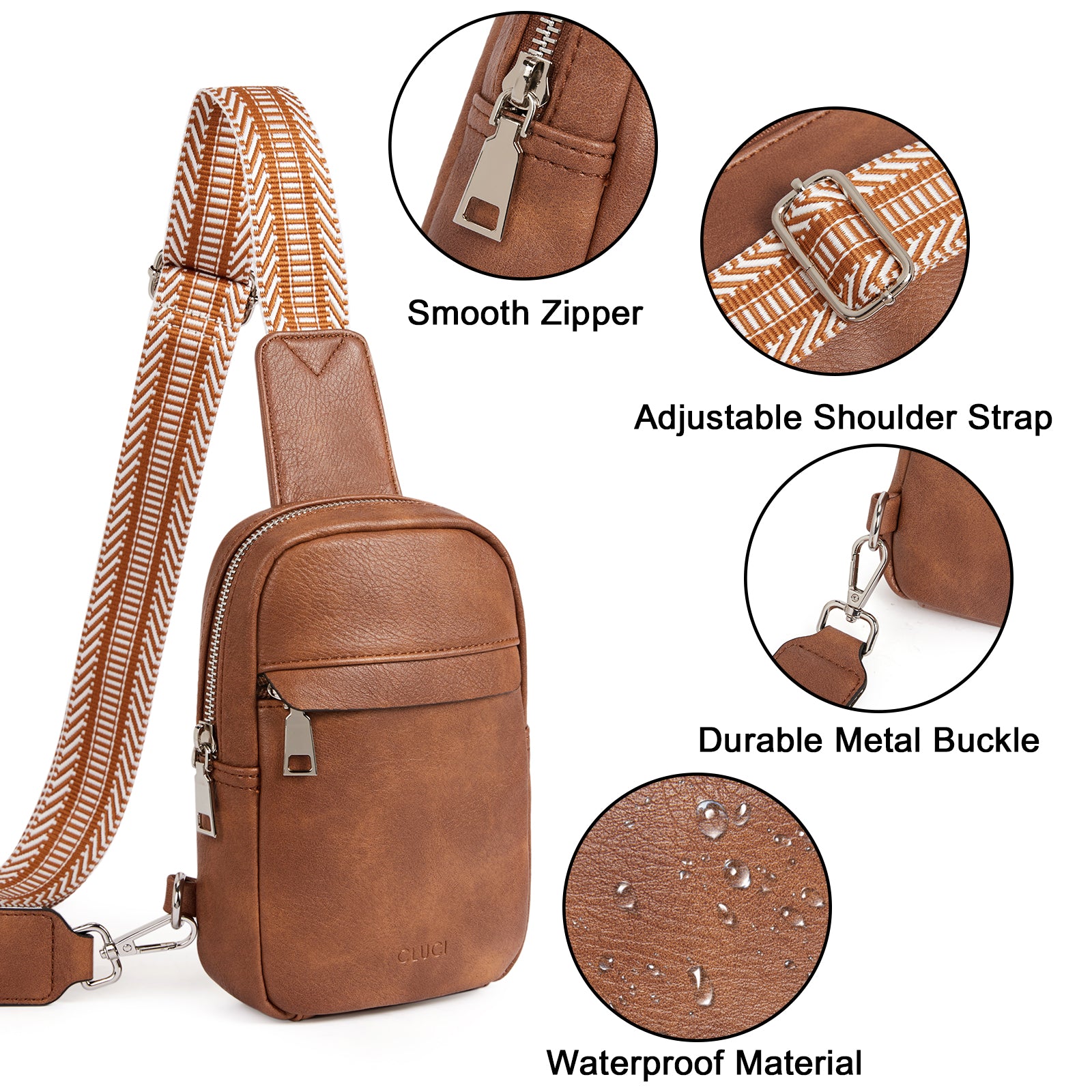 Leather small sling bag deals