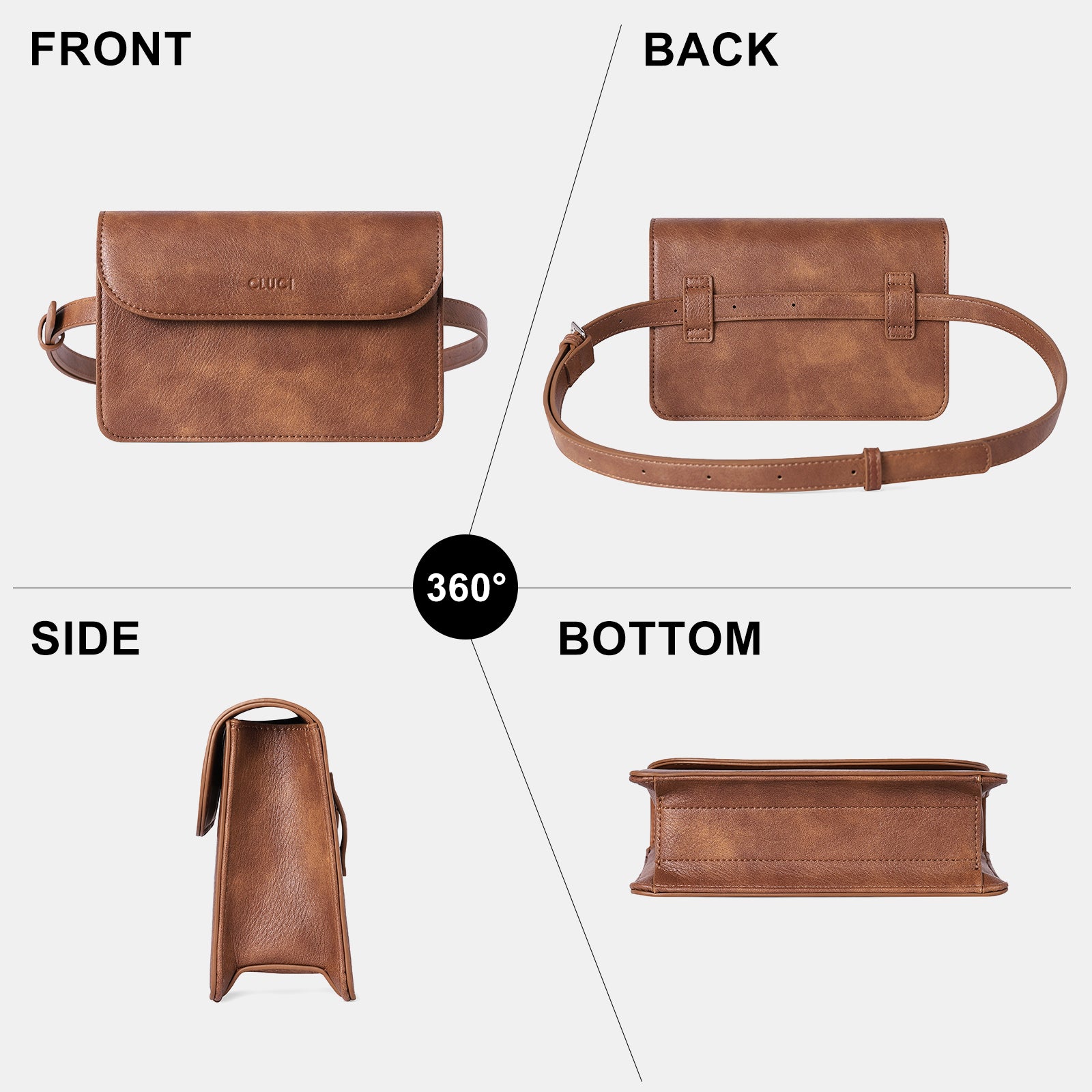 CLUCI Fanny Packs Crossbody Belt Bag Fashion Waist Bag with Adjustable Strap