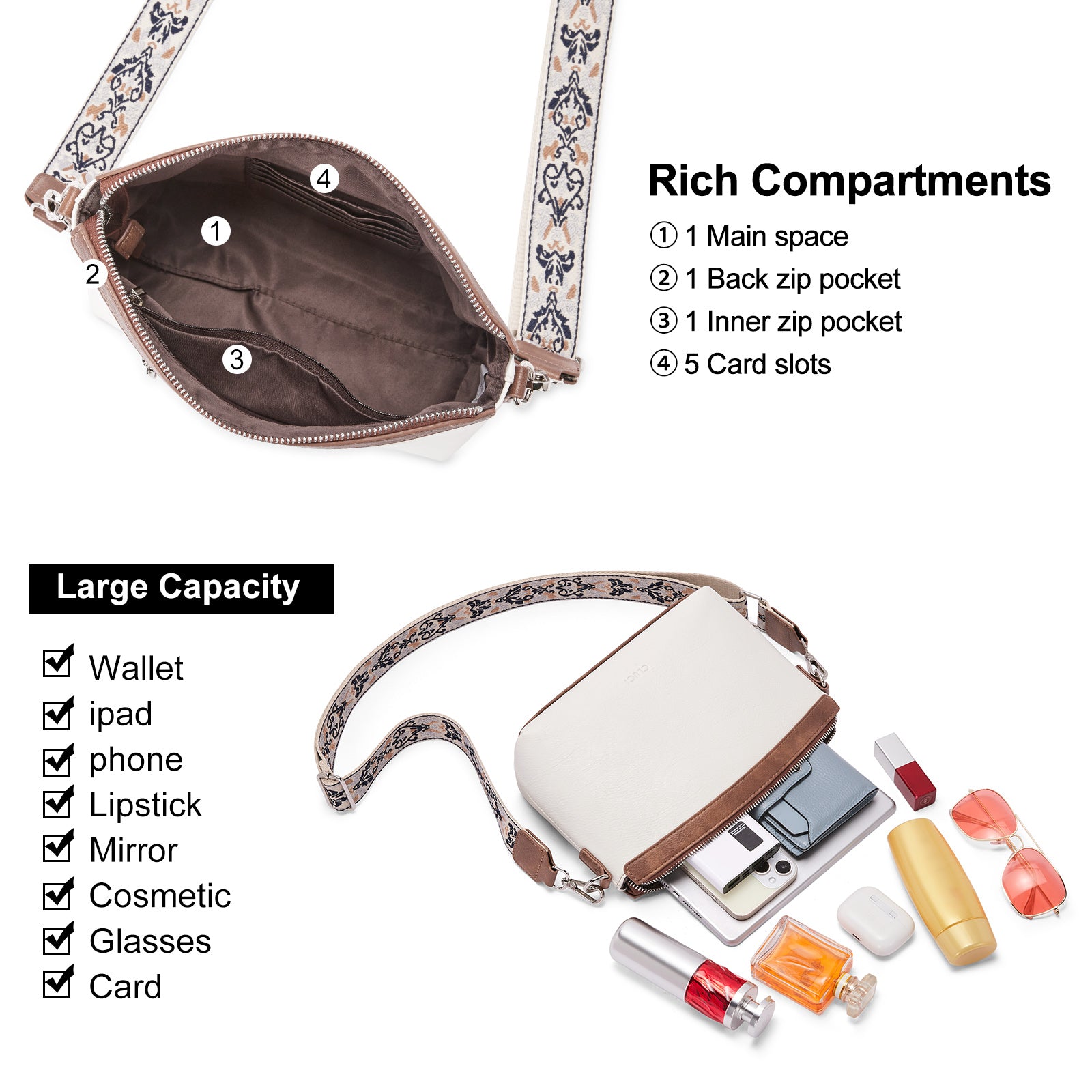 CLUCI Purse for Women Crossbody Bags Trendy Women Crossbody Handbags