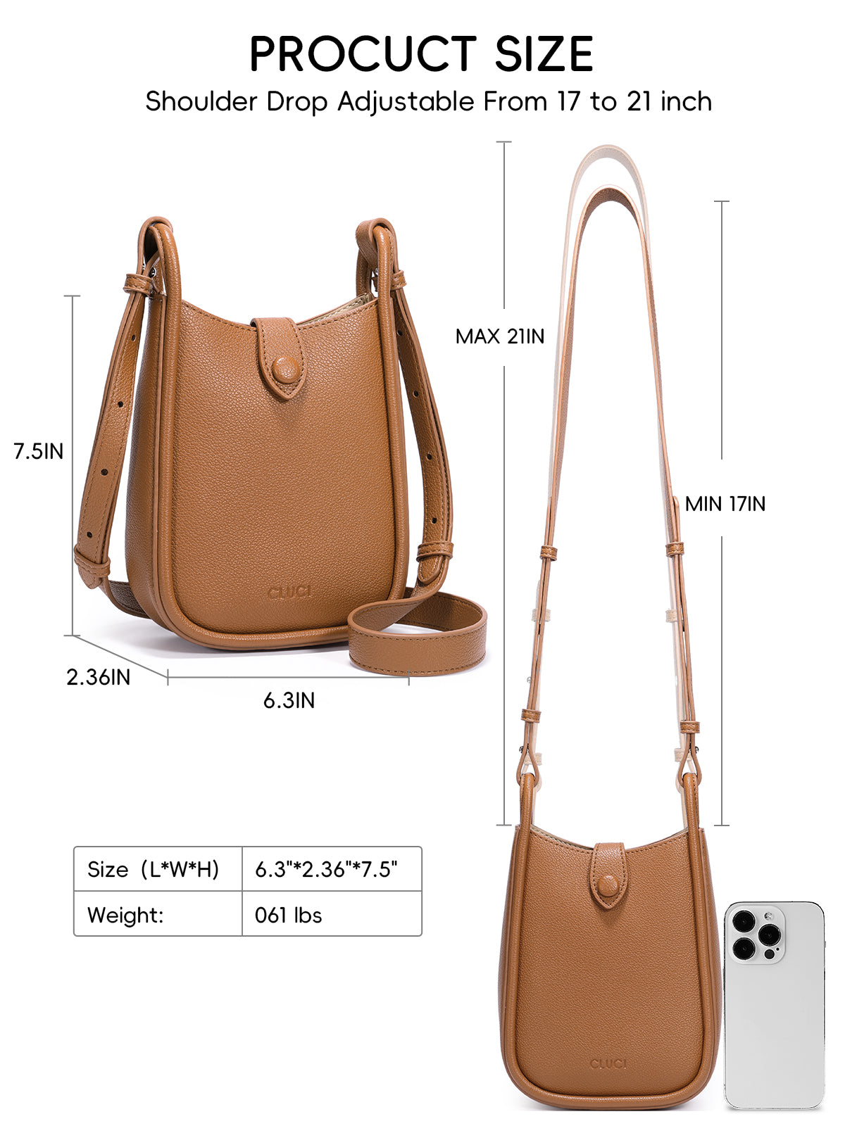 Small Crossbody Bag for Women with Adjustable Strap | Cell Phone Bag