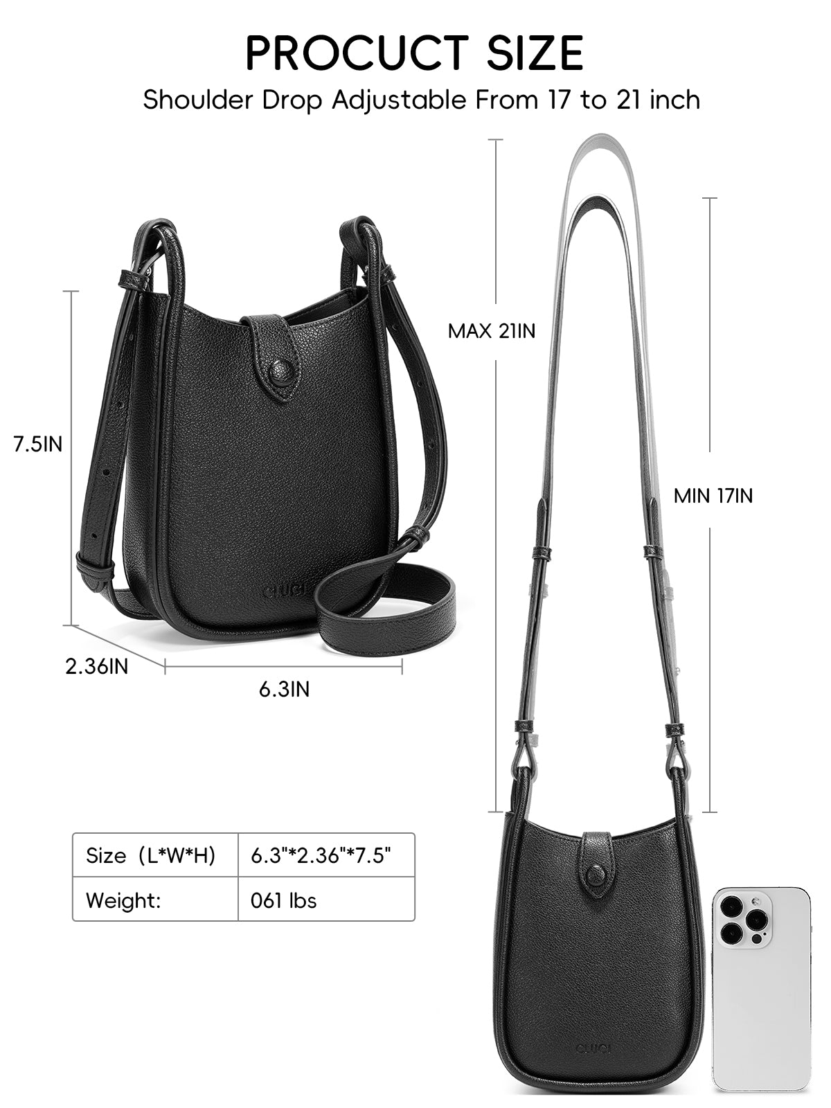 Small Crossbody Bag for Women with Adjustable Strap | Cell Phone Bag