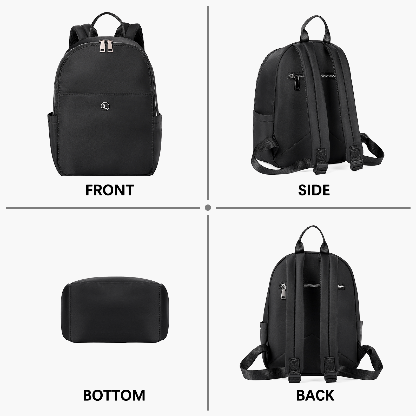 Black designer backpack purse sale
