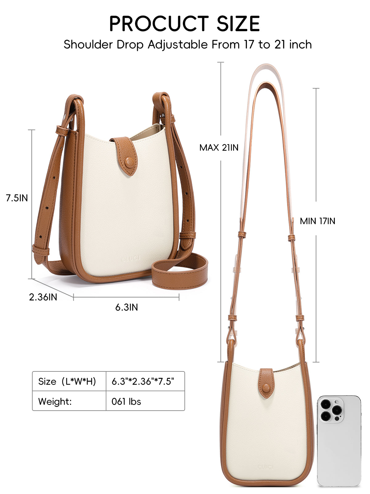 Small Crossbody Bag for Women with Adjustable Strap | Cell Phone Bag