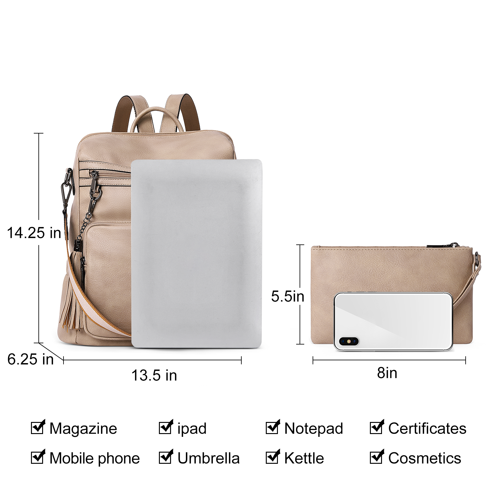 Mobile Edge Black Backpack Purse Bag Handbag Tablet iPad Accessories Carry  | eBay