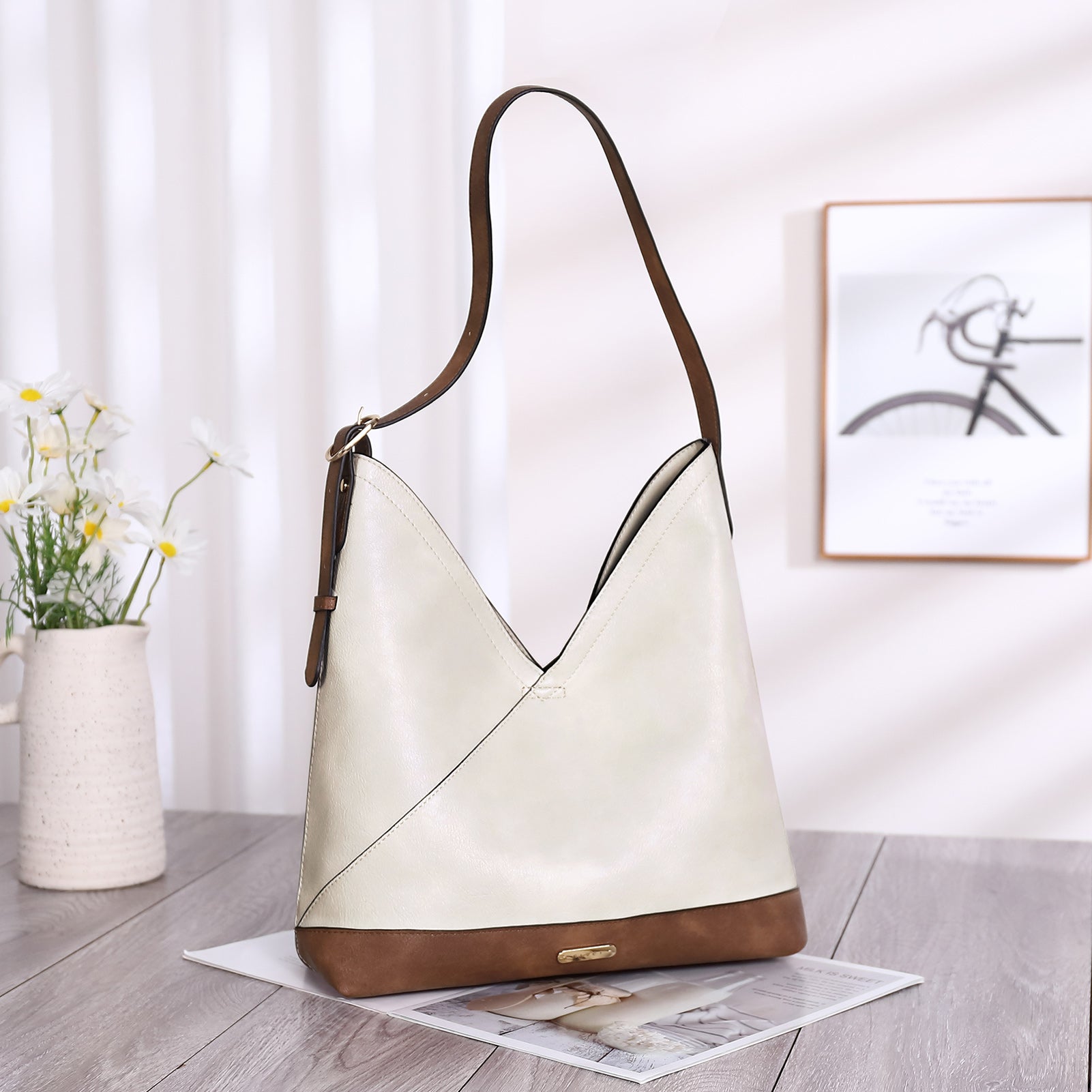 CLUCI Hobo Bags for Women Vegan Leather Purses Designer Handbags Tote Fashion Large Ladies Shoulder Bag