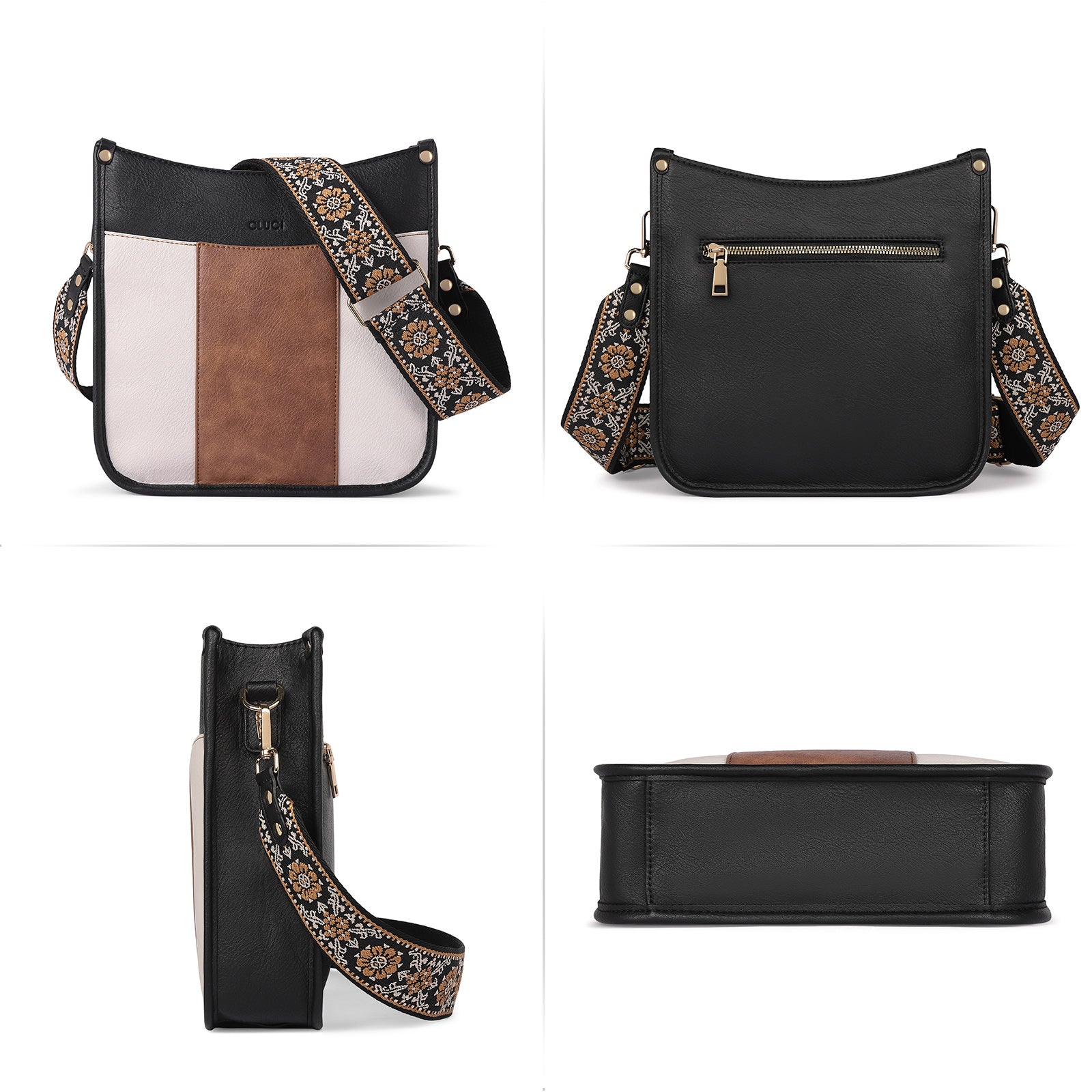 Crossbody Bags For Women Trendy Vegan Leather Purses with Two Straps