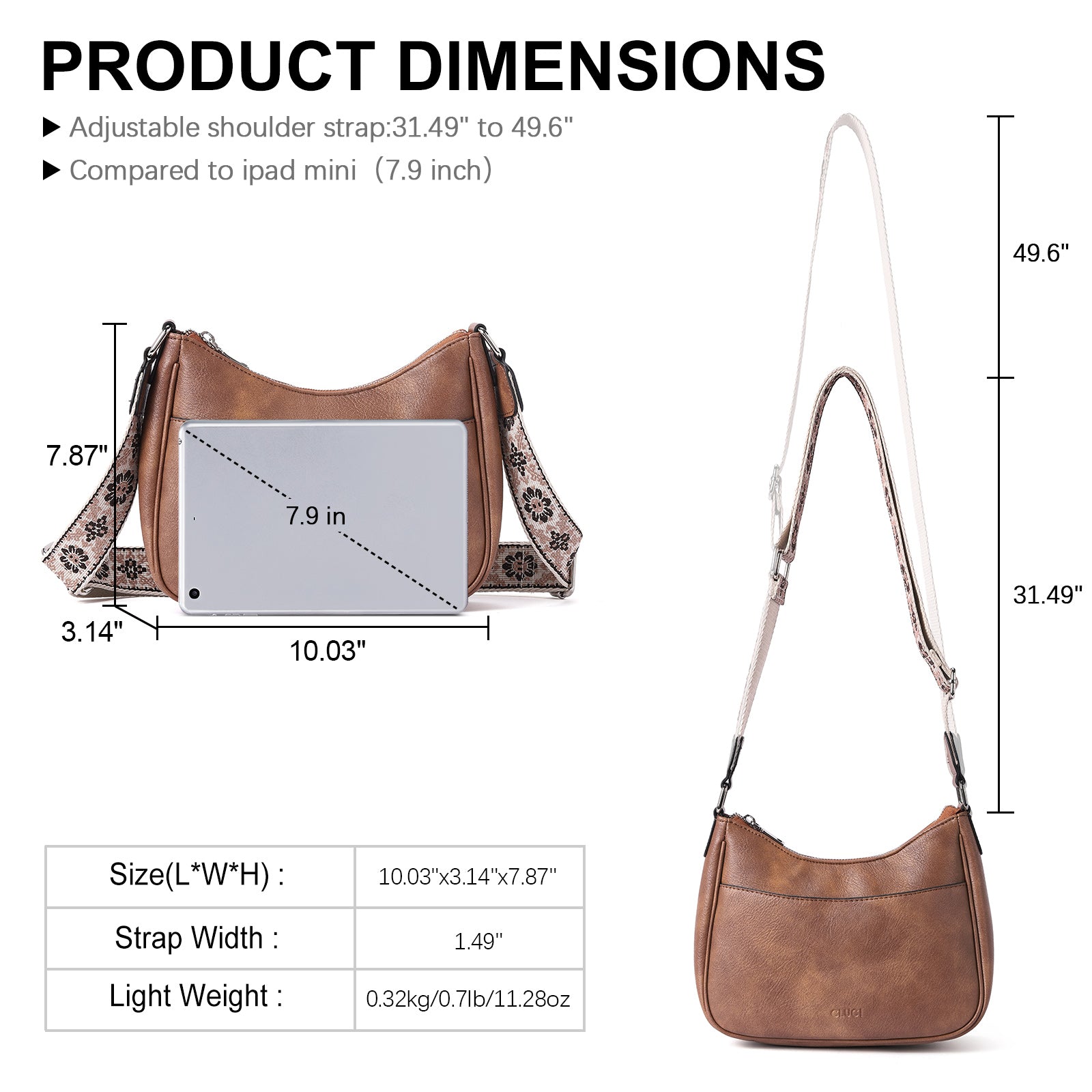 Trendy Crossbody Purses for Women with Adjustable Strap