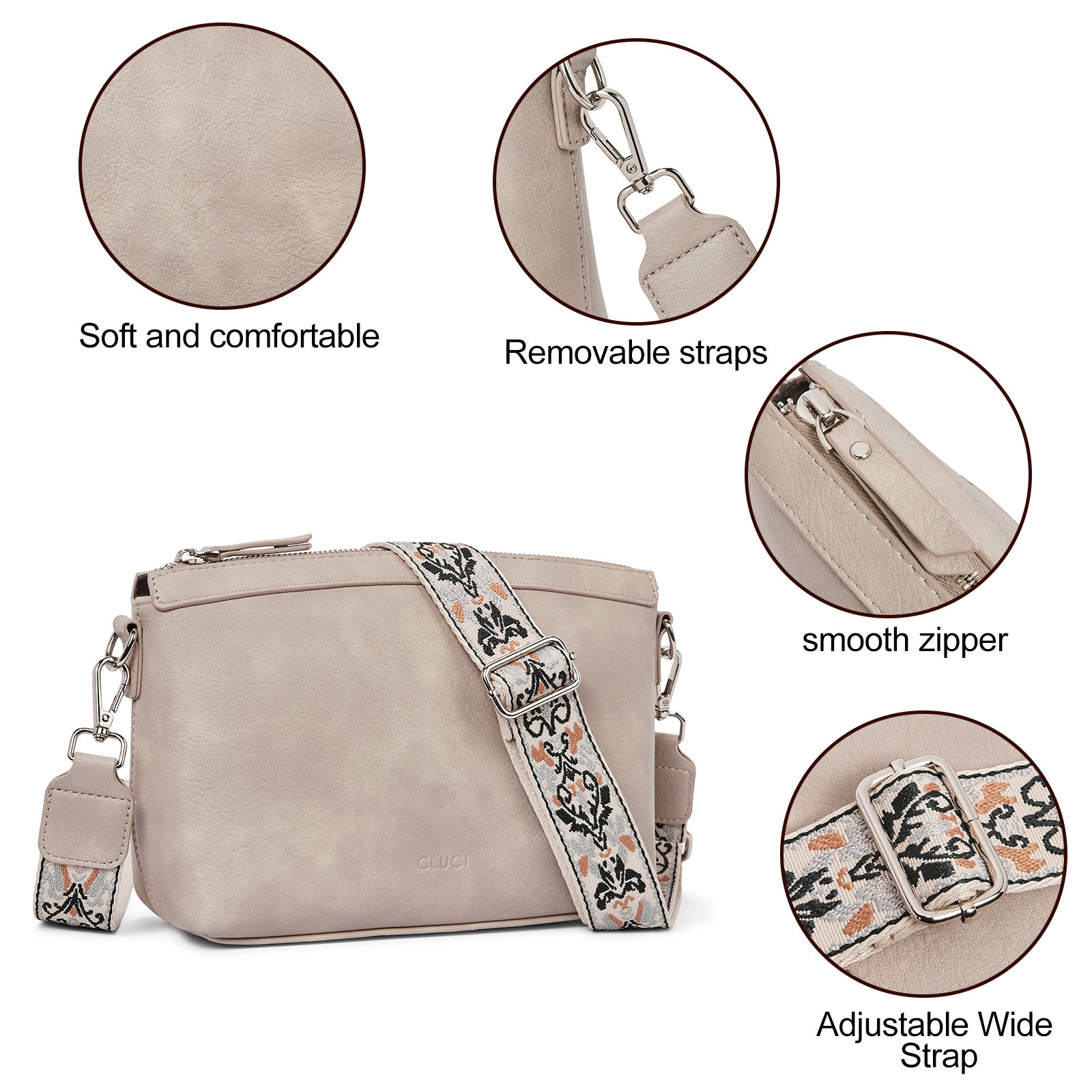 CLUCI Purse for Women Crossbody Bags Trendy Women Crossbody Handbags