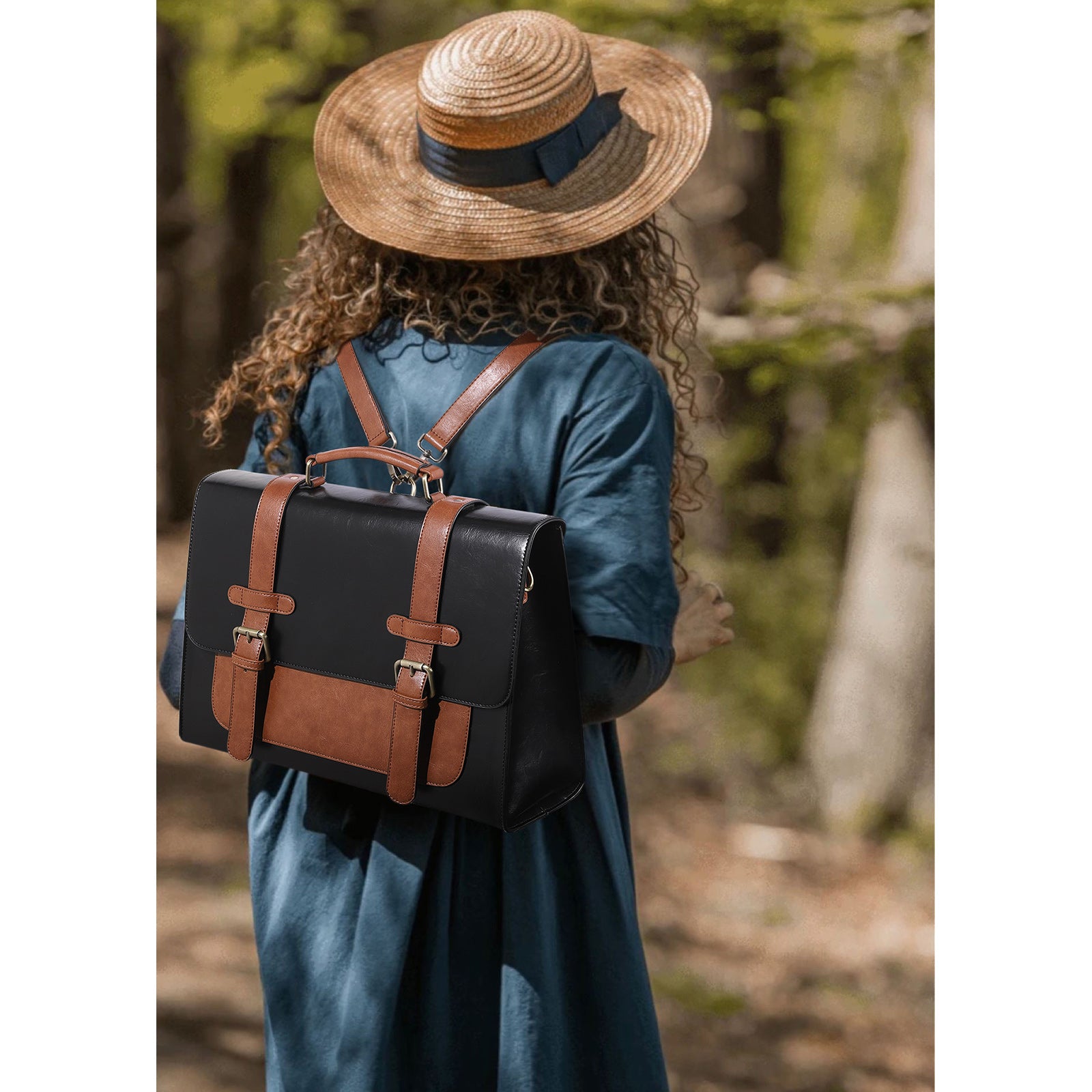 Leather discount work backpack