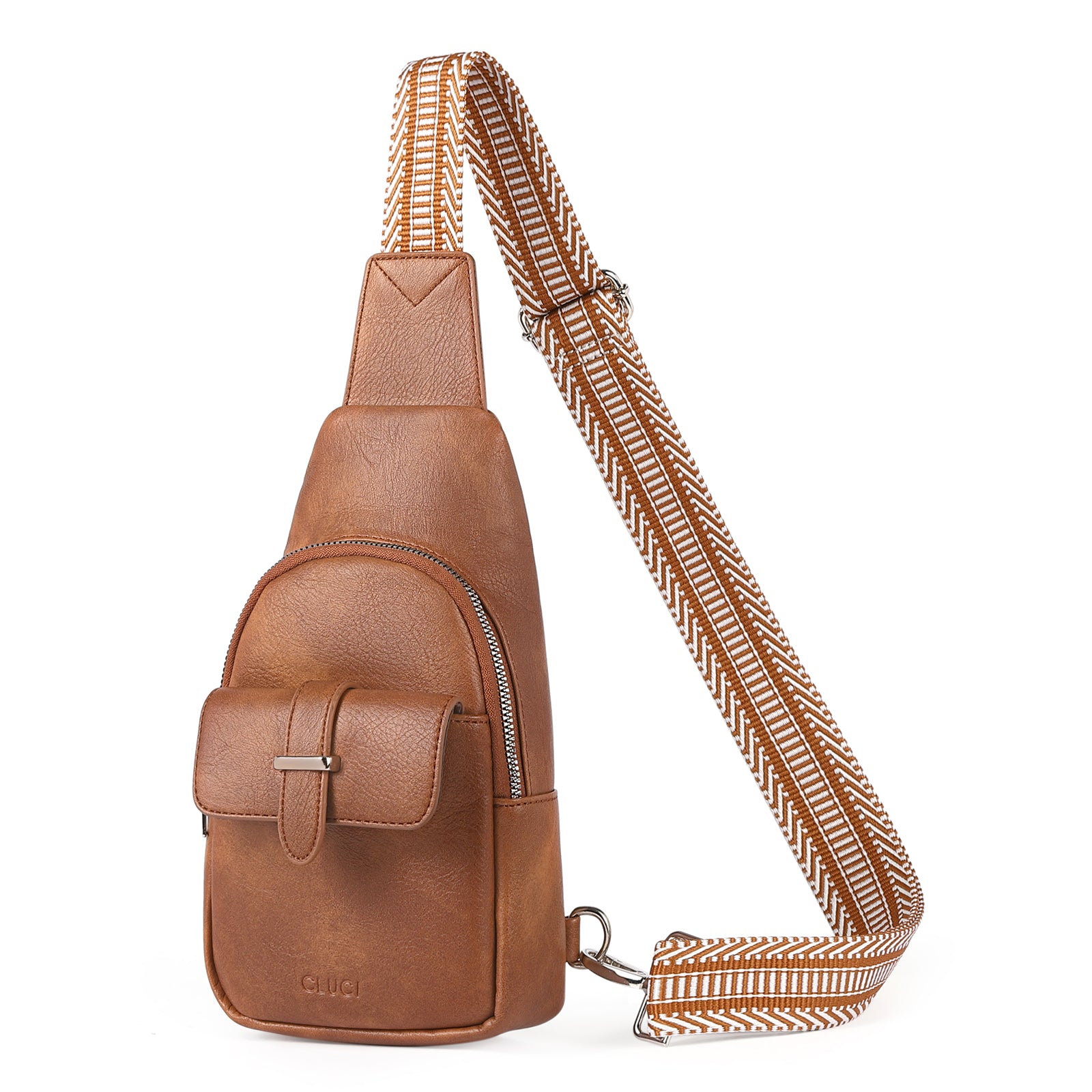 Faux leather hot sale sling bag