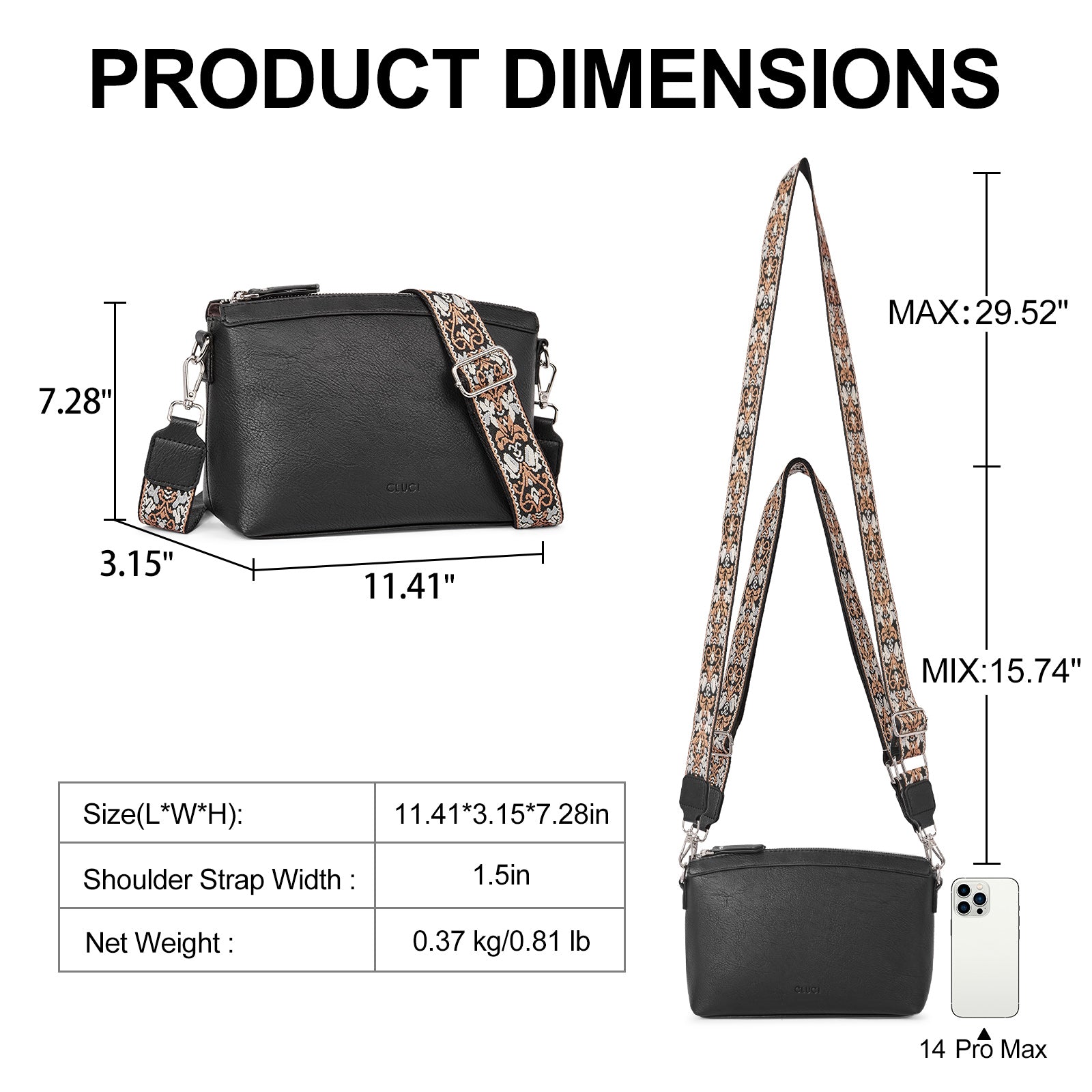 CLUCI Purse for Women Crossbody Bags Trendy Women Crossbody Handbags