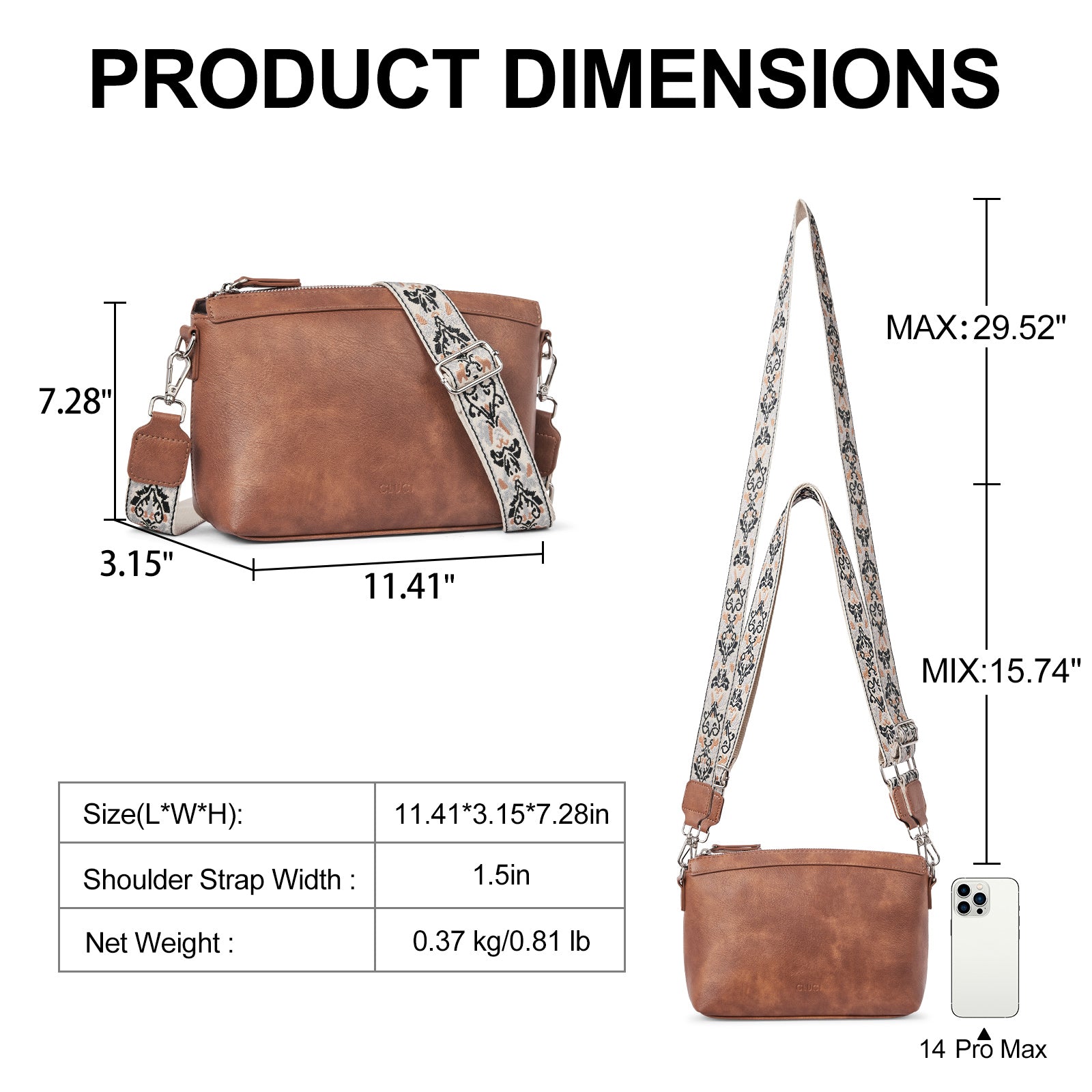 CLUCI Purse for Women Crossbody Bags Trendy Women Crossbody Handbags