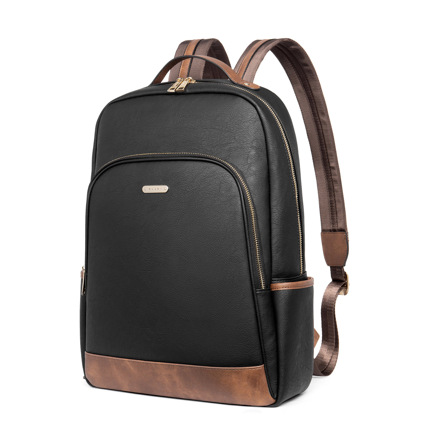 CLUCI Leather Laptop Backpack Purse for Women 15.6 inch Computer Backp