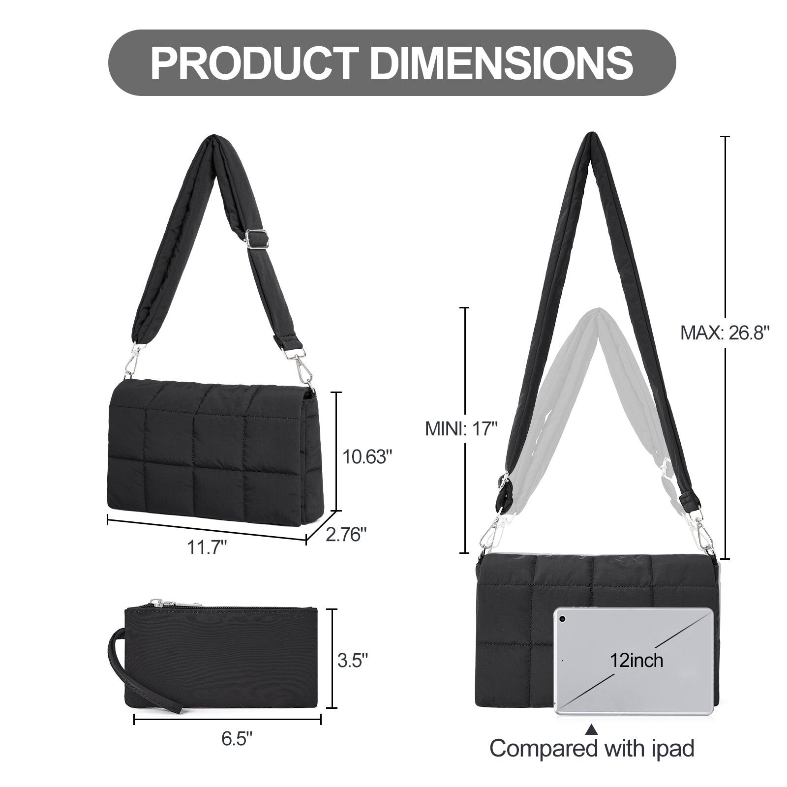 Cute Fabric Crossbody Purse，Lightweight Crossbody Bag with Shell Butto –  uniunisoul