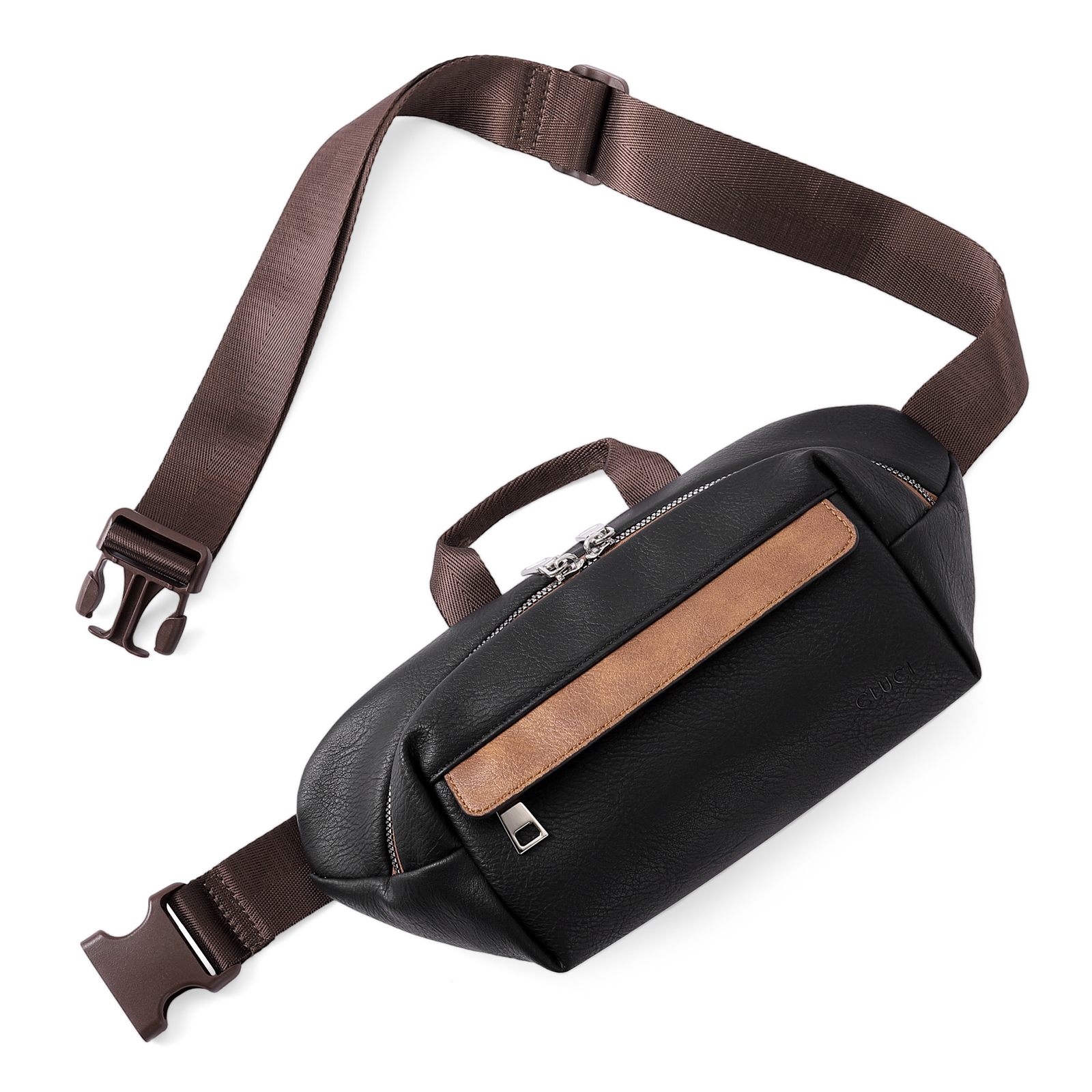 CLUCI Leather Belt Bag Fanny Pack Crossbody Bags for Women Trendy Waist Bag with Adjustable Strap