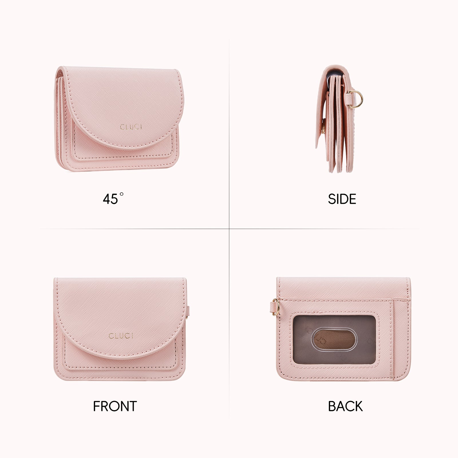 Small Leather Women Wallet | RFID Blocking Card Holder with Wrist Strap