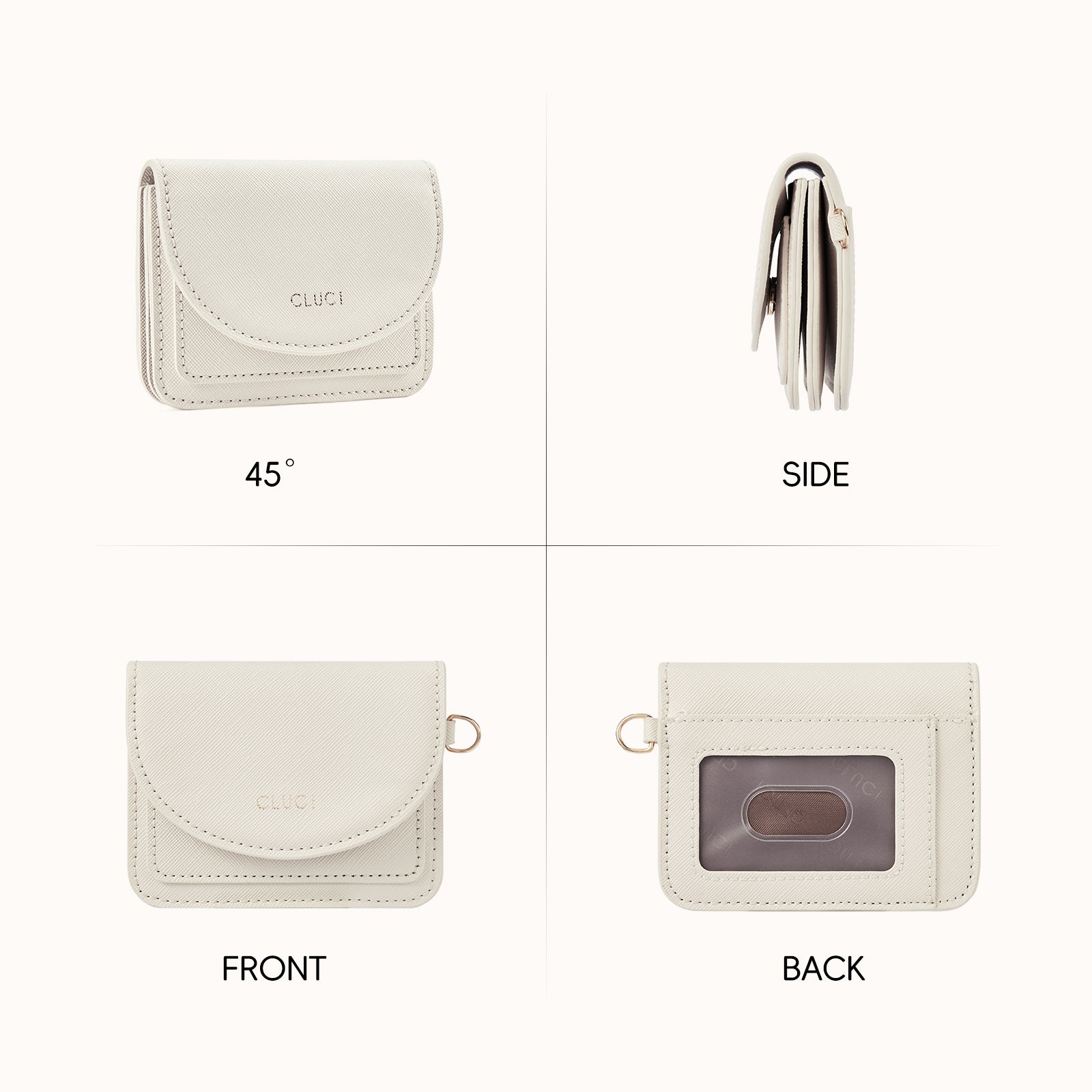 Small Leather Women Wallet | RFID Blocking Card Holder with Wrist Strap