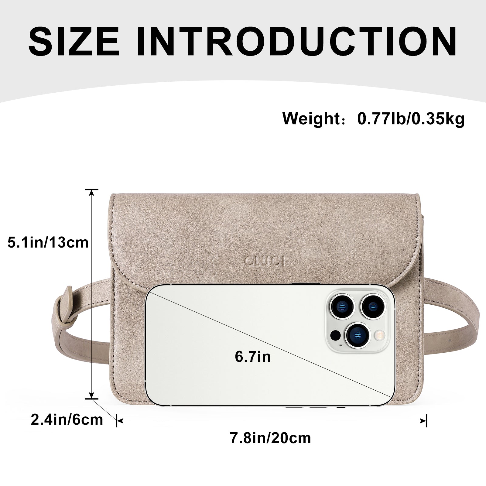 CLUCI Fanny Packs Crossbody Belt Bag Fashion Waist Bag with Adjustable Strap