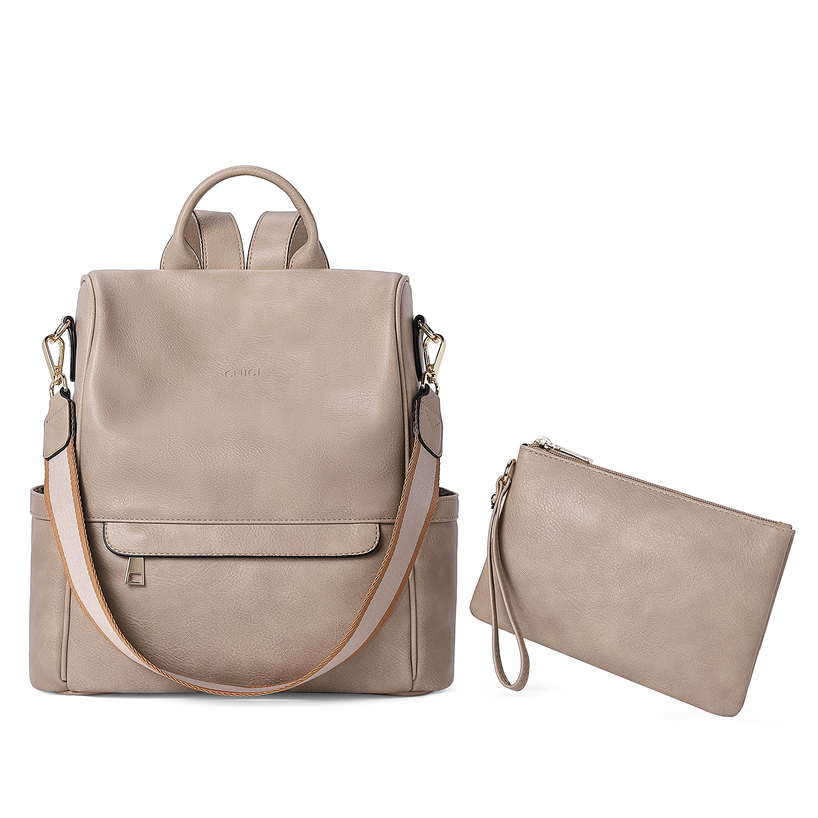 CLUCI Womens Backpack Purse Leather Anti-theft Large Fashion Designer Travel Bag