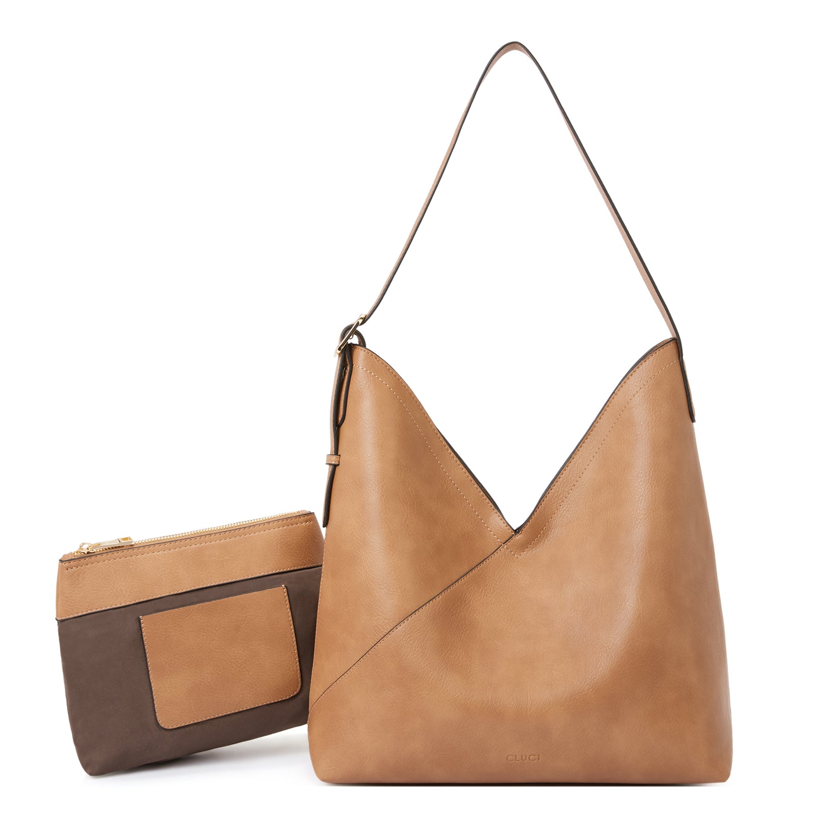 CLUCI Hobo Bags for Women Vegan Leather Purses Designer Handbags Tote Fashion Large Ladies Shoulder Bag