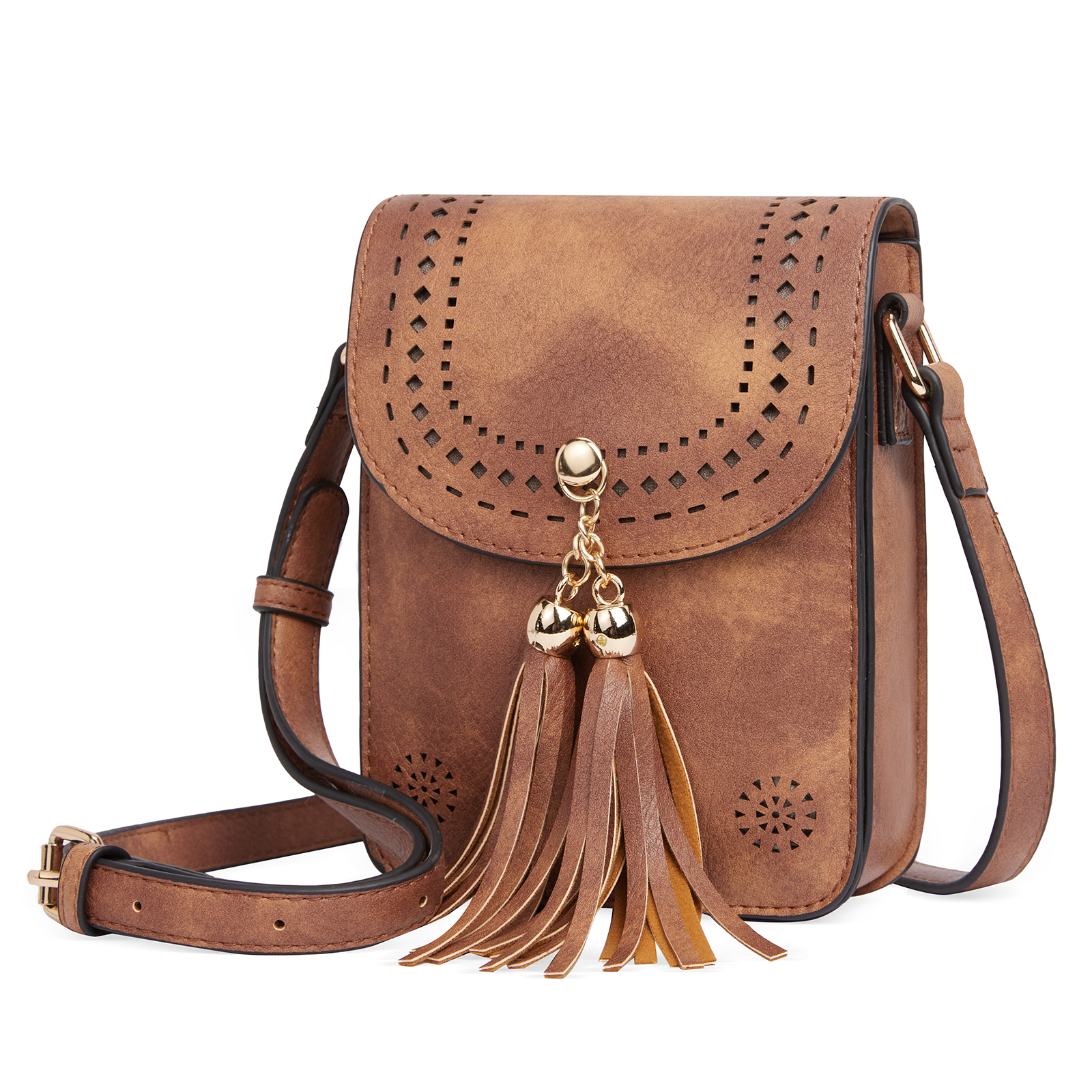 CLUCI Small Crossbody Bags for Women Trendy, Vegan Leather Cell Phone Purse Wallet with Tassel and Adjustable Strap