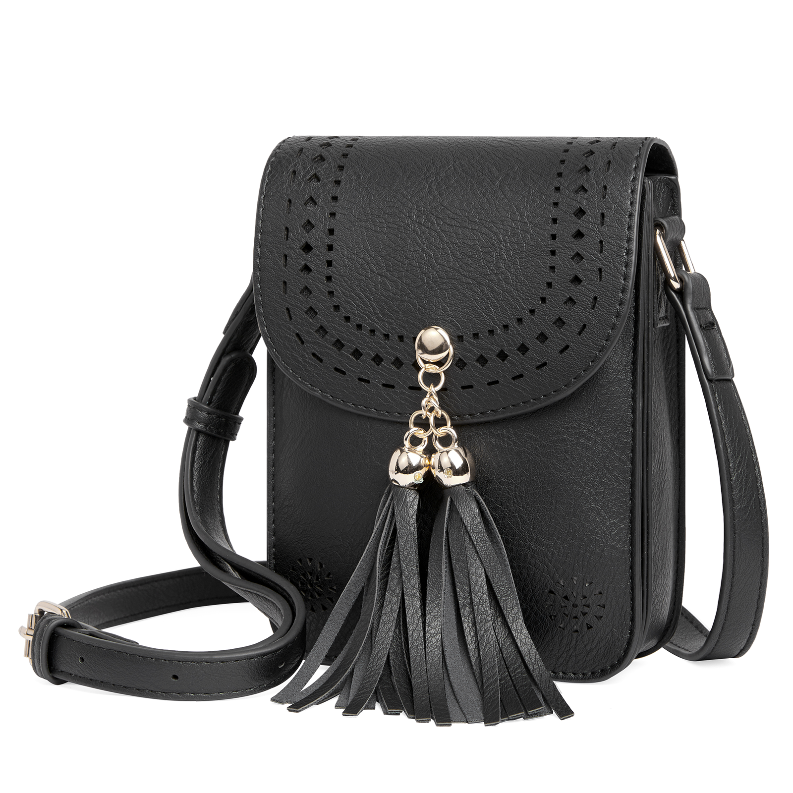 CLUCI Small Crossbody Bags for Women Trendy, Vegan Leather Cell Phone Purse Wallet with Tassel and Adjustable Strap