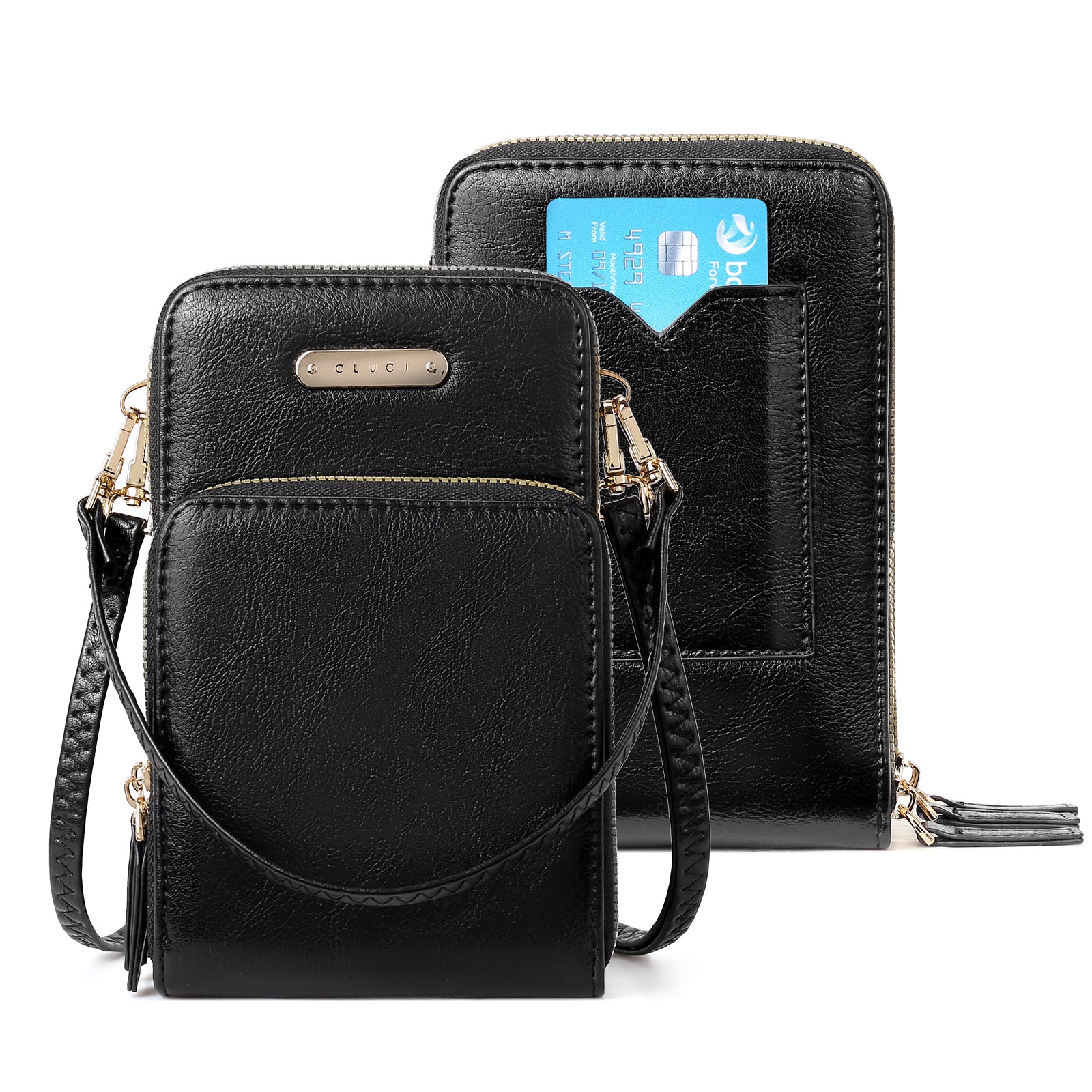 CLUCI Small Crossbody Bag for Women Leather Cellphone Shoulder Purses