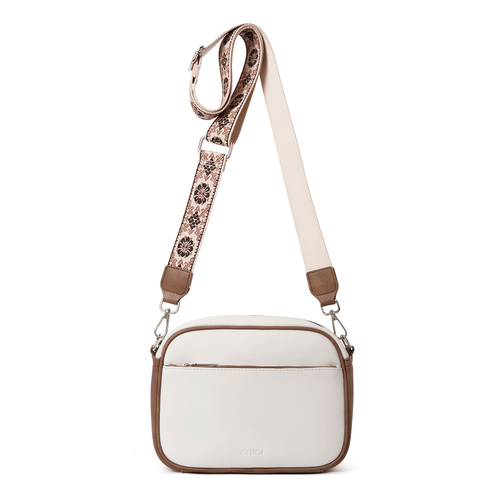 Vegan Leather Crossbody Bags for Women Trendy with Adjustable Wide Strap