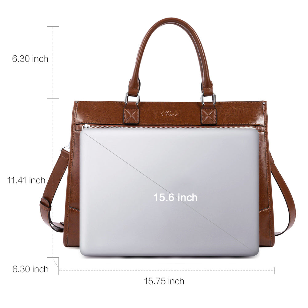 Waterproof Laptop Bag 15.6 Inch PU Leather – Thundersell