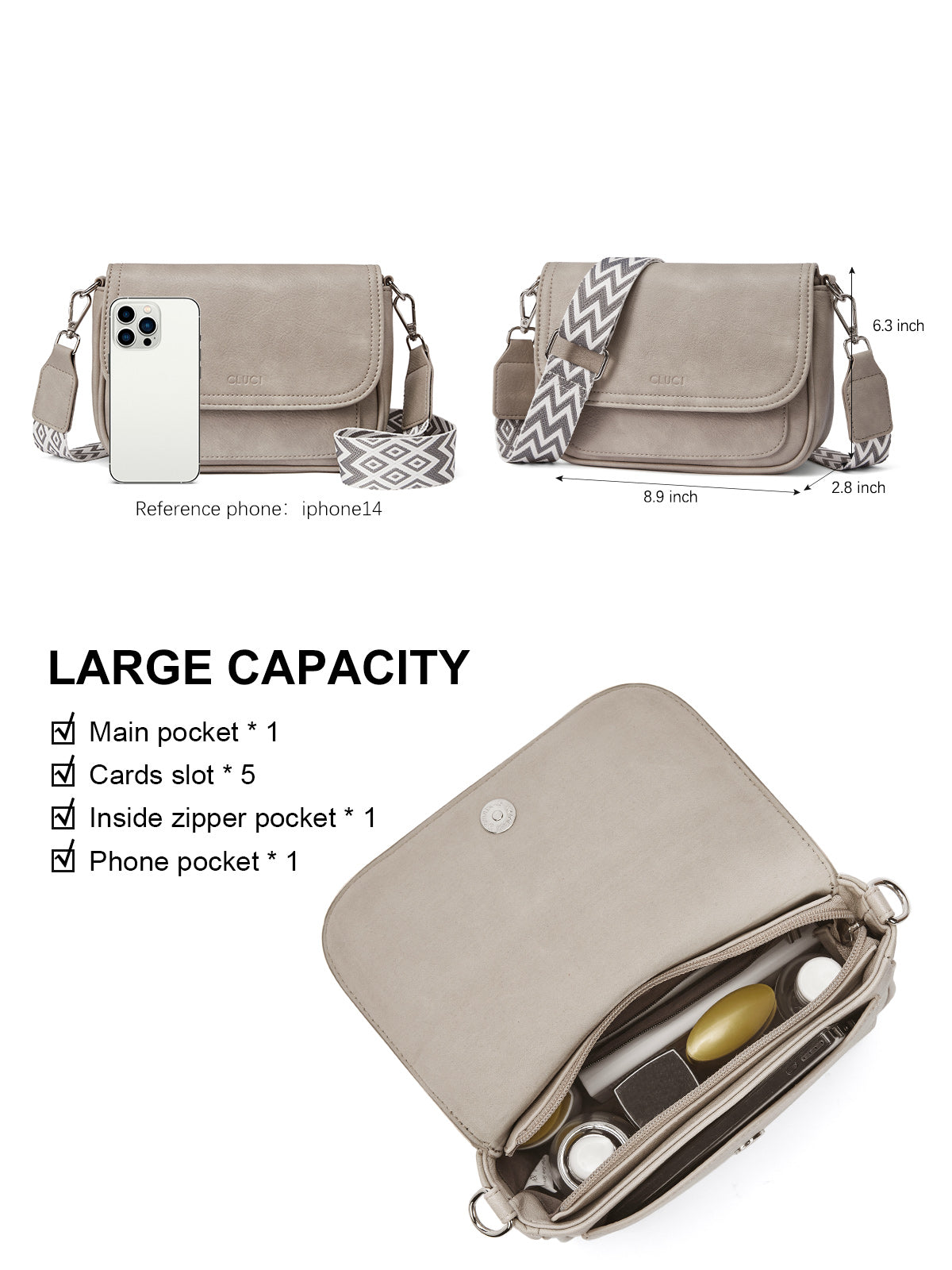 CLUCI Small Crossbody Bags for Women Trendy Purses