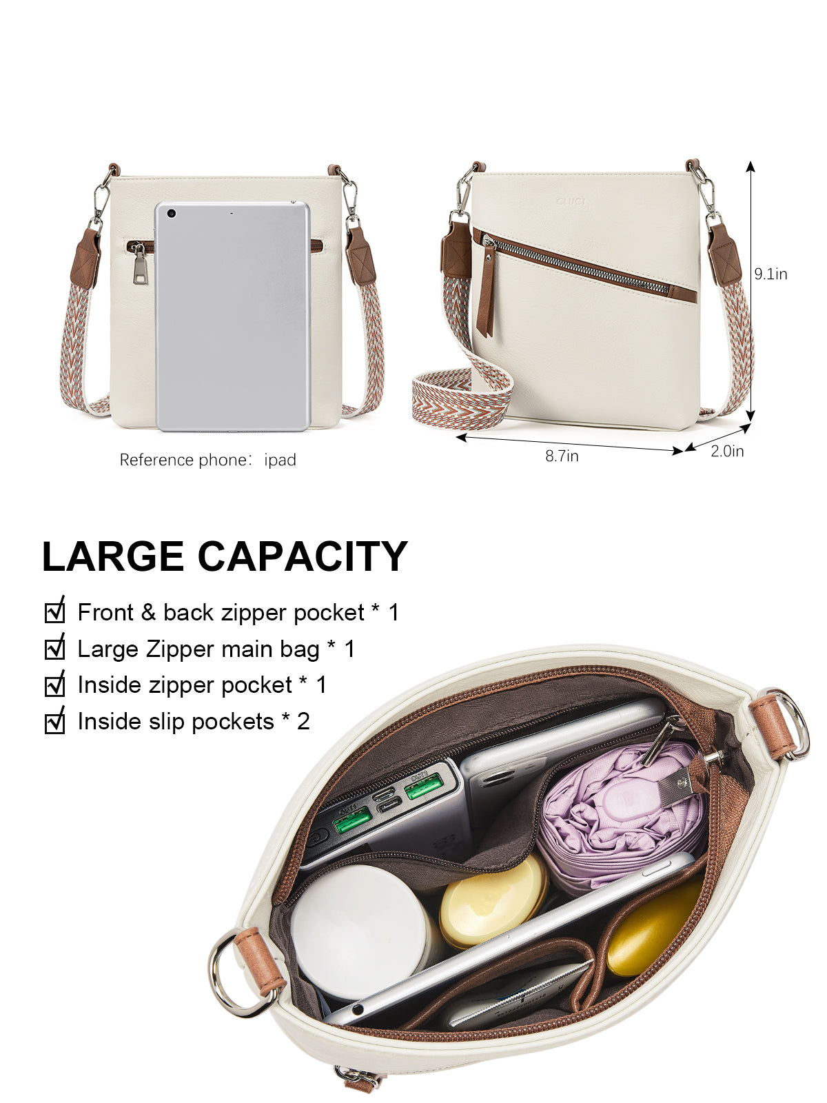 CLUCI Crossbody Bags for Women Trendy Crossbody Handbags with Adjustable Staps Small Cross Body Bag Purses for Women