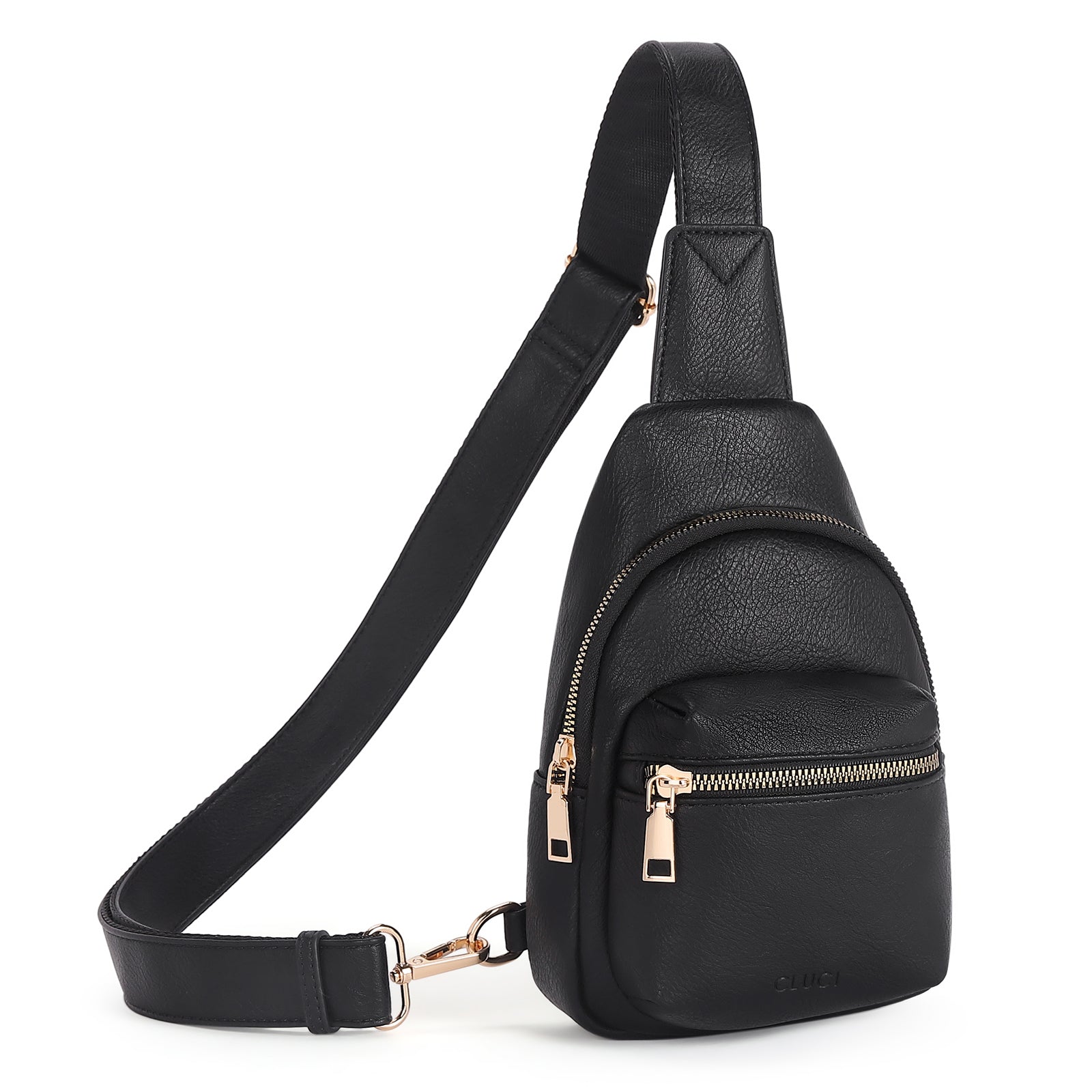 CLUCI Small Sling Bag Leather Crossbody Fanny Packs Trendy Women's Chest Bag