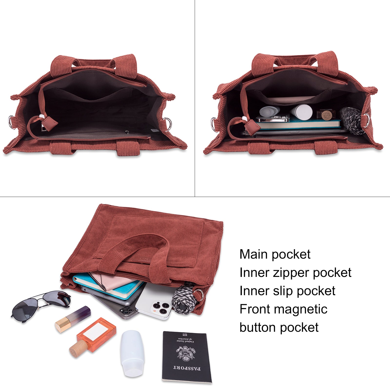 Wide Purse Strap Crossbody Purses Adjustable Replacement Shoulder Handbag Strap—Brown