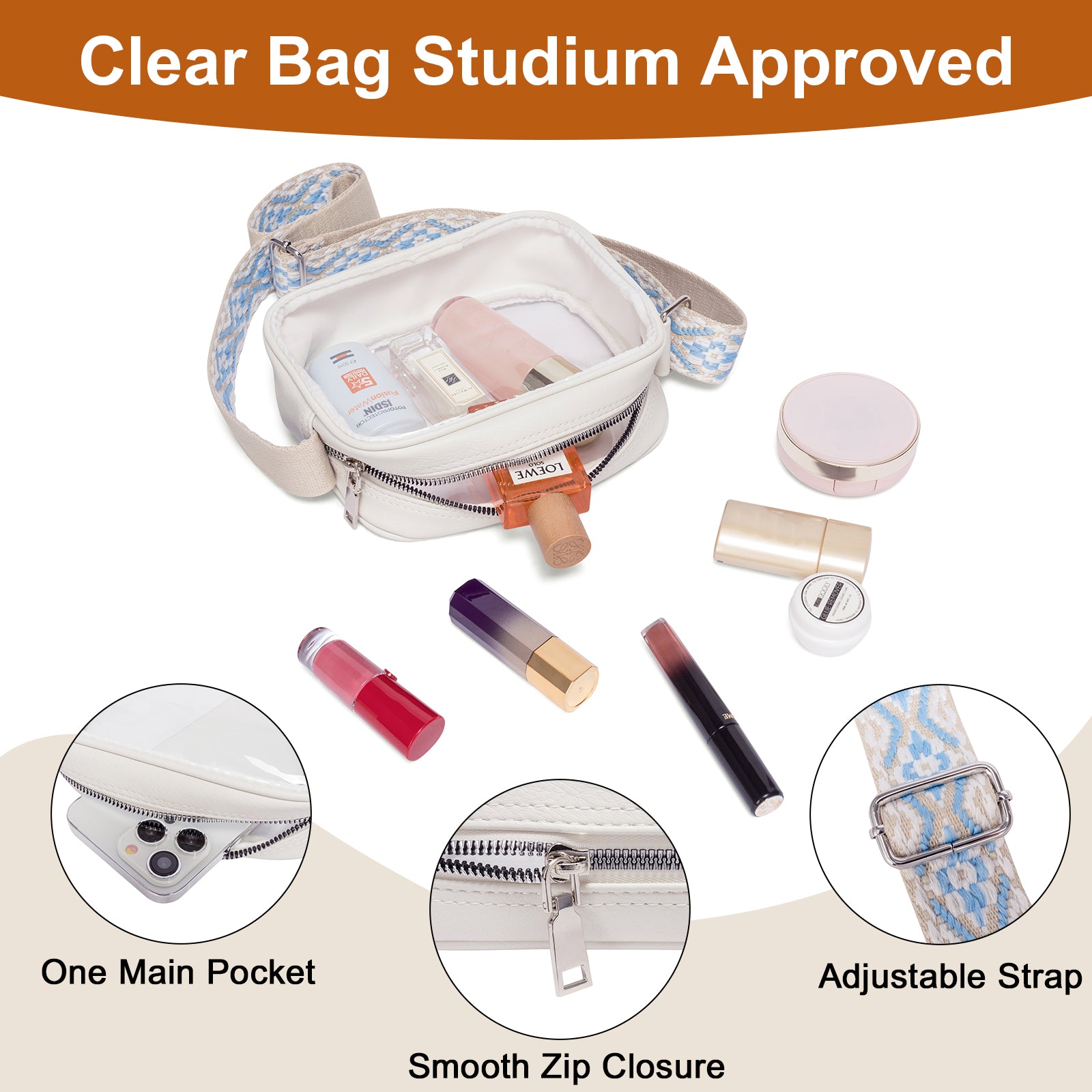 CLUCI Trendy Clear Crossbody Bags for Women