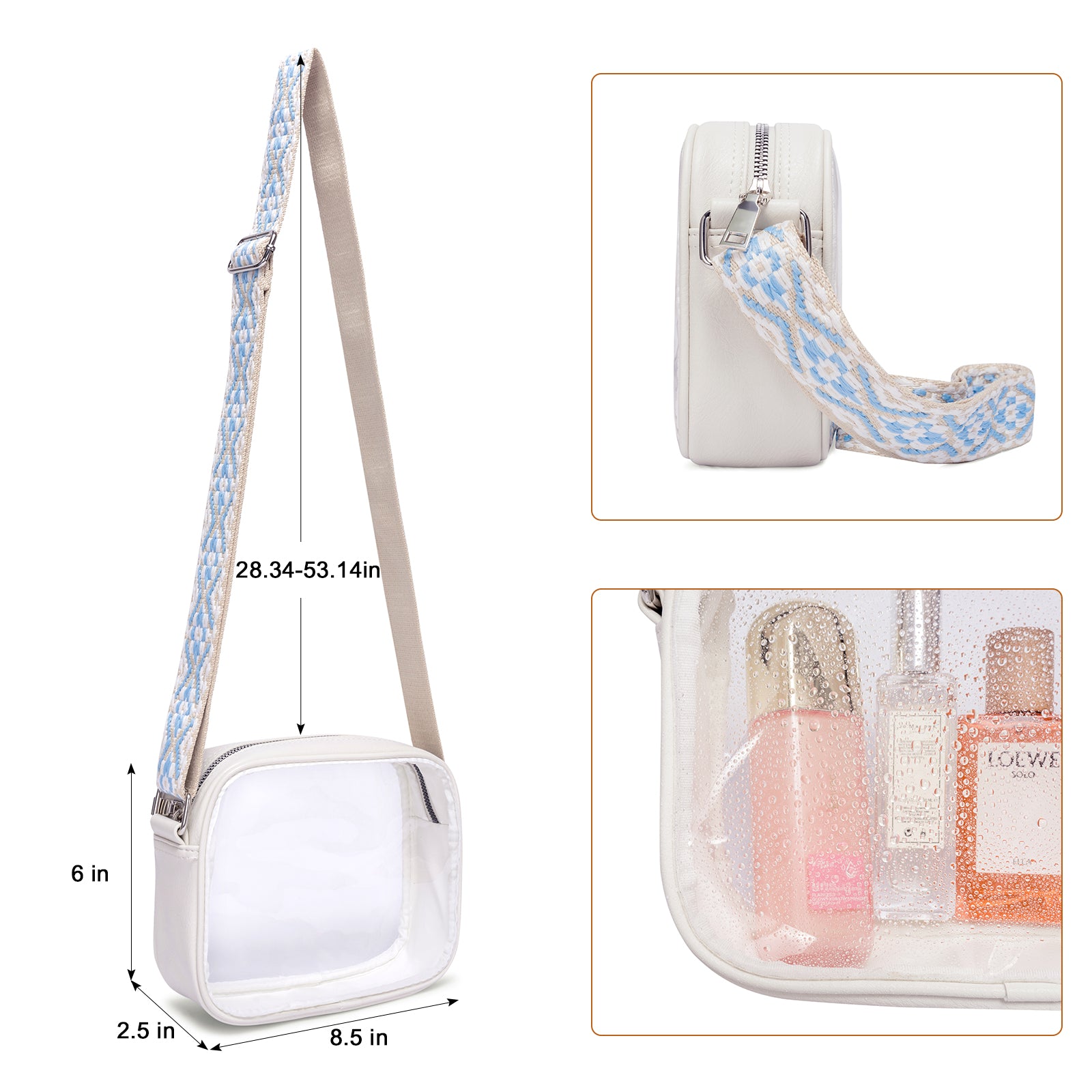 CLUCI Trendy Clear Crossbody Bags for Women