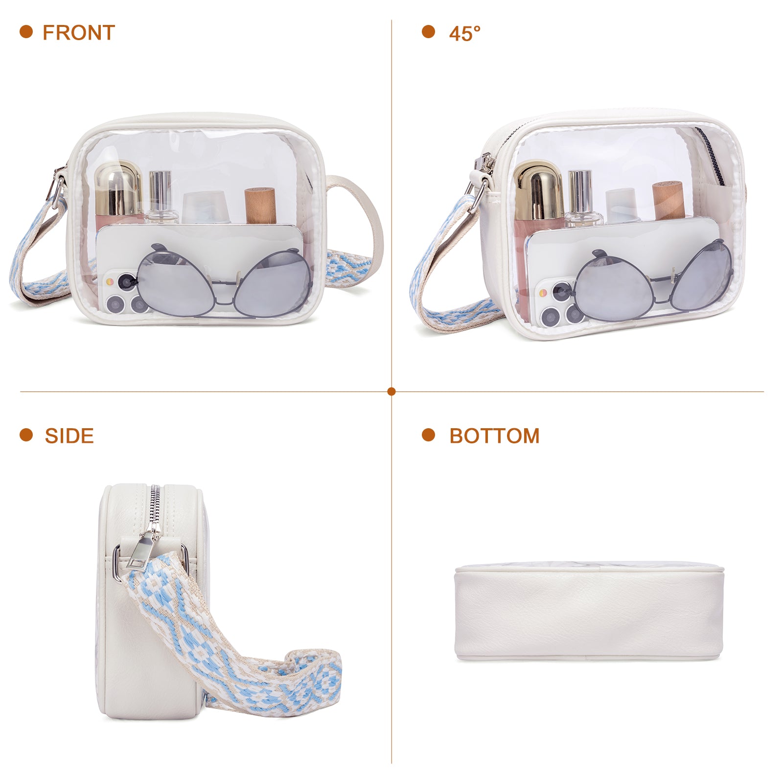 CLUCI Trendy Clear Crossbody Bags for Women