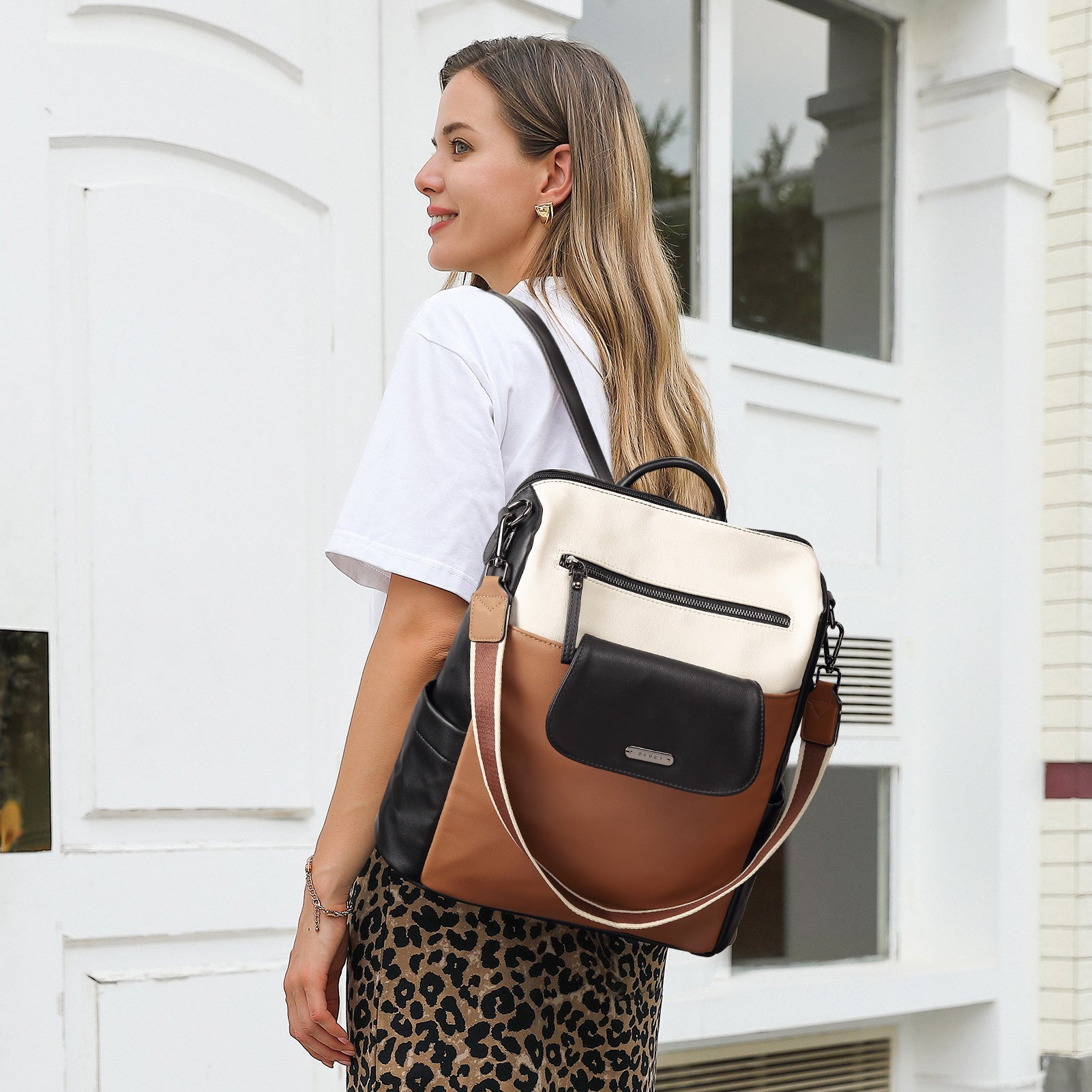 Leather Backpack Laptop | Leather Backpack purse black