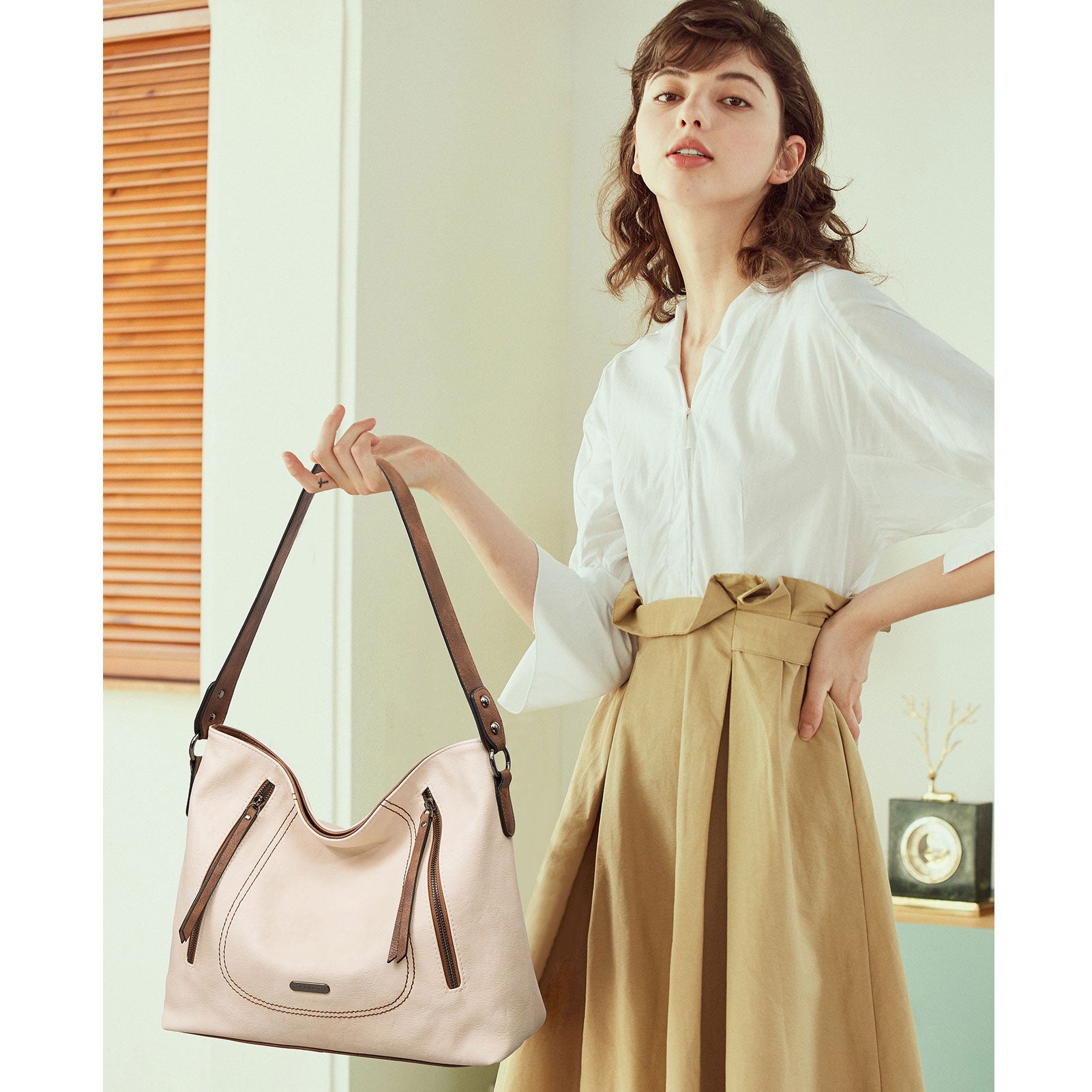 CLUCI Handbags for Women Leather Designer Hobo Tote Vintage Purses Ladies Crossbody Shoulder Bag