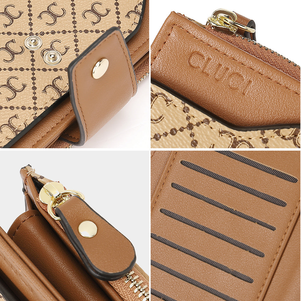 Cathy Large Women's Zipper Wallet With Concealed Clasp