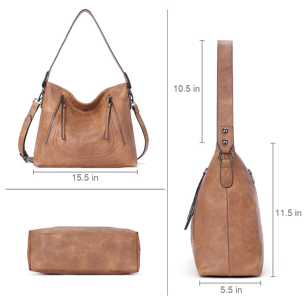 CLUCI Handbags for Women Leather Designer Hobo Tote Vintage Purses Ladies Crossbody Shoulder Bag