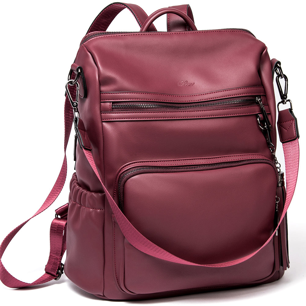 Leather backpack bags online for ladies