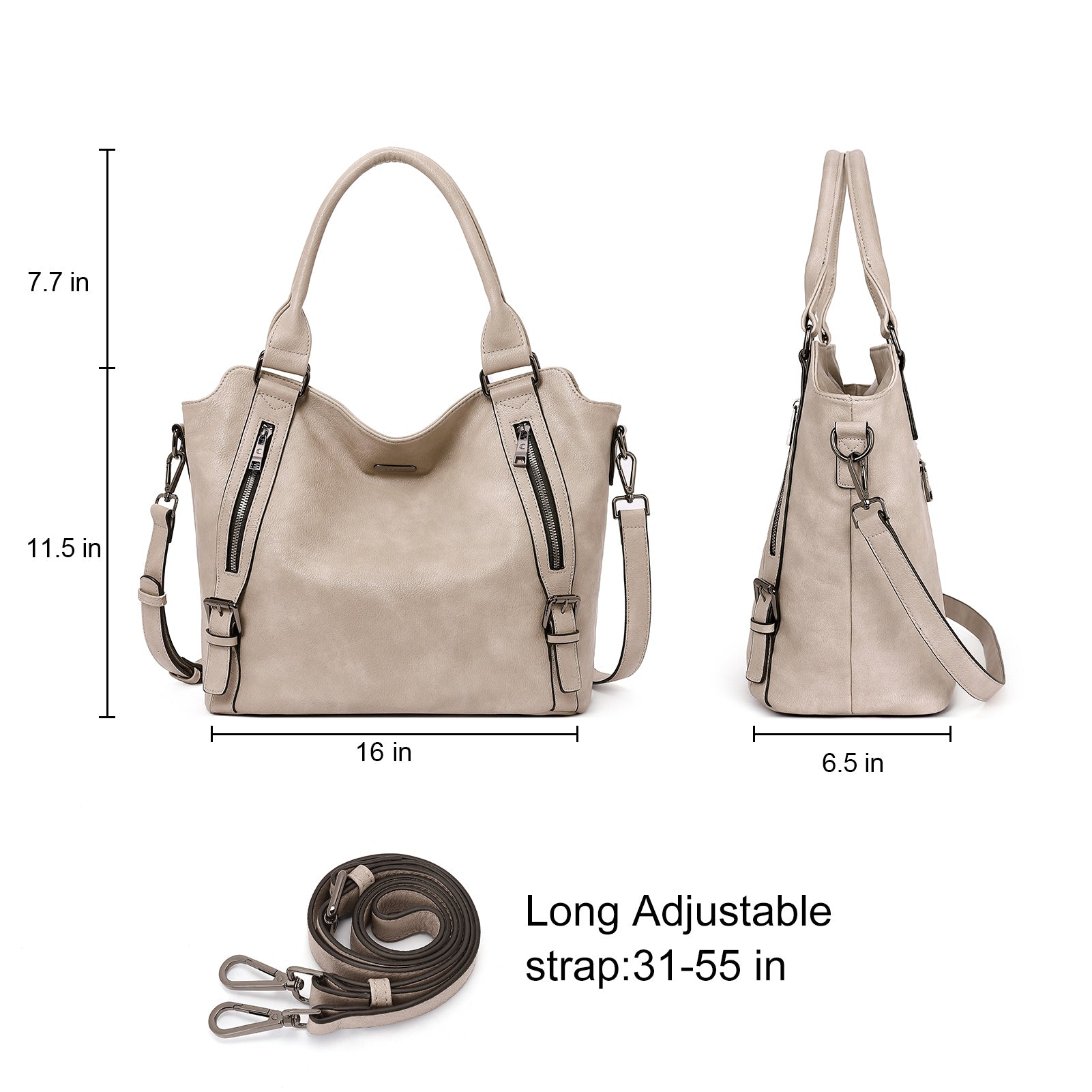 CLUCI Hobo Bags for Women Vegan Leather Handbags Large Ladies Purse Tote Shoulder Bag
