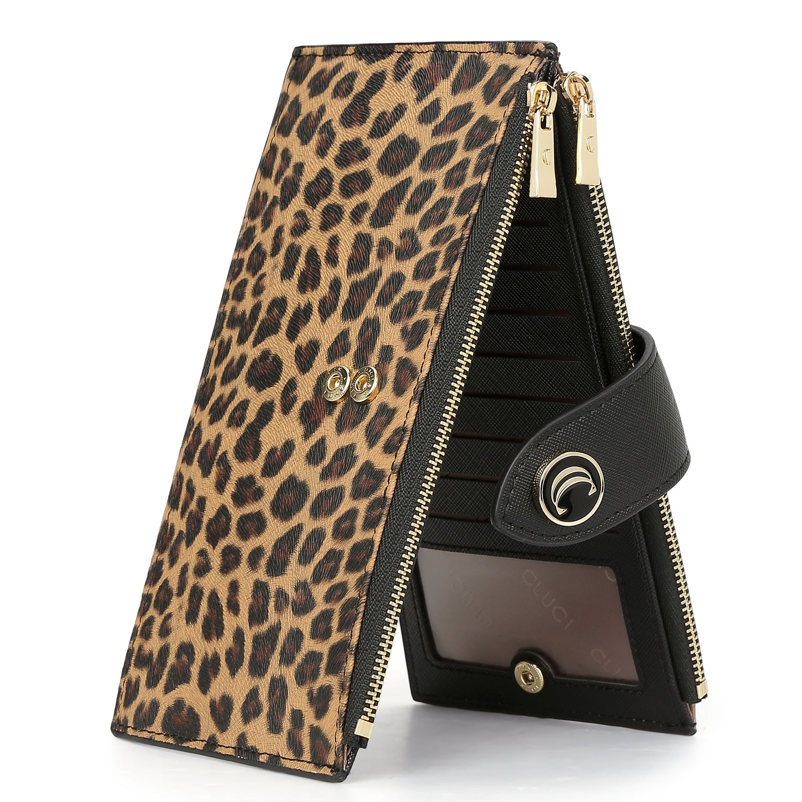 CLUCI Women's Slim Designer Leather Trifold Wallet