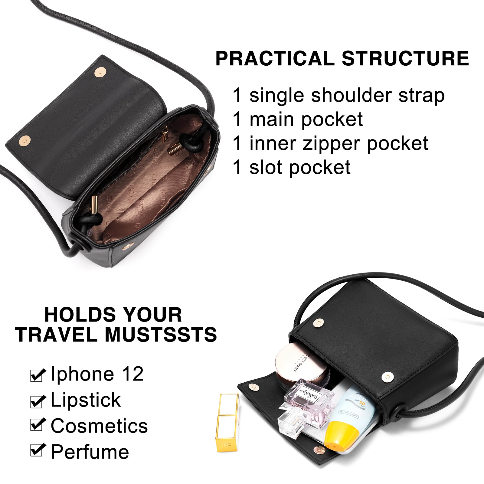Cenlang Lightweight Small Dome Zipper Pocket Crossbody Bag Mini Shoulder  Bag with Adjustable Strap T…See more Cenlang Lightweight Small Dome Zipper